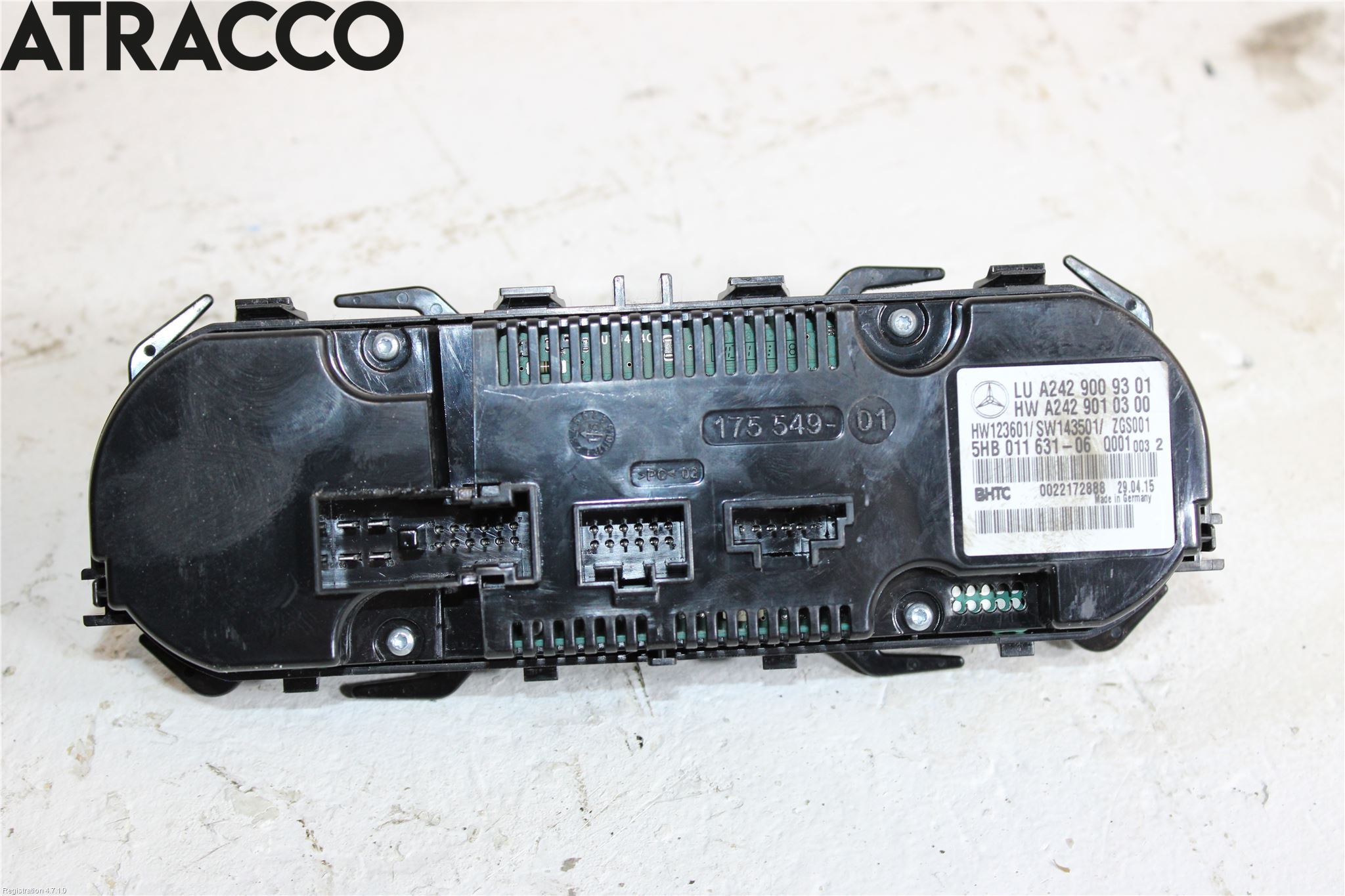 Mercedes-Benz MB B-KLASS (W246/W242) 12-19 Varme Ac Betjening-Display