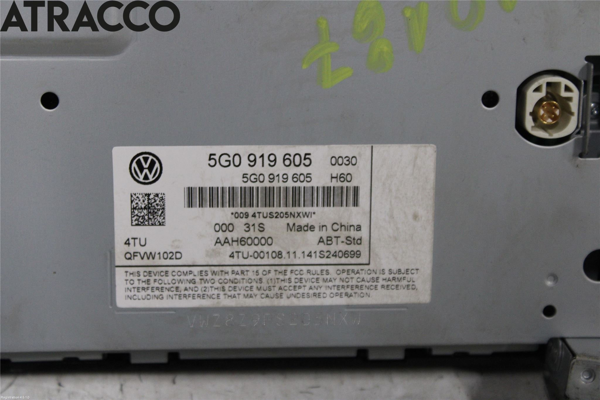 Volkswagen VW GOLF PLUS/CROSS GOLF 04-14 Multifunktionsdisplay