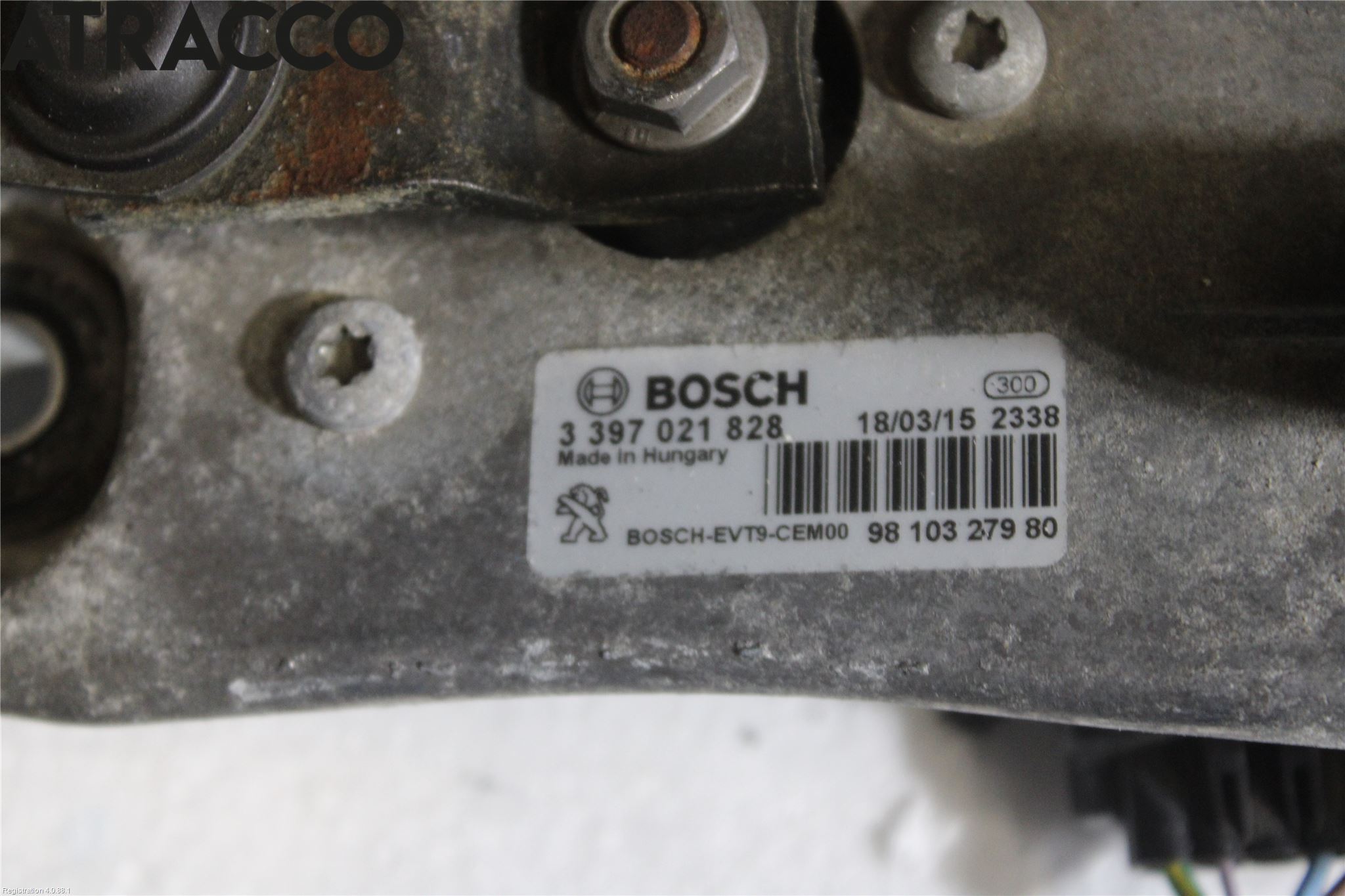 Peugeot 308 14-21 Viskeroverføring Frontrute