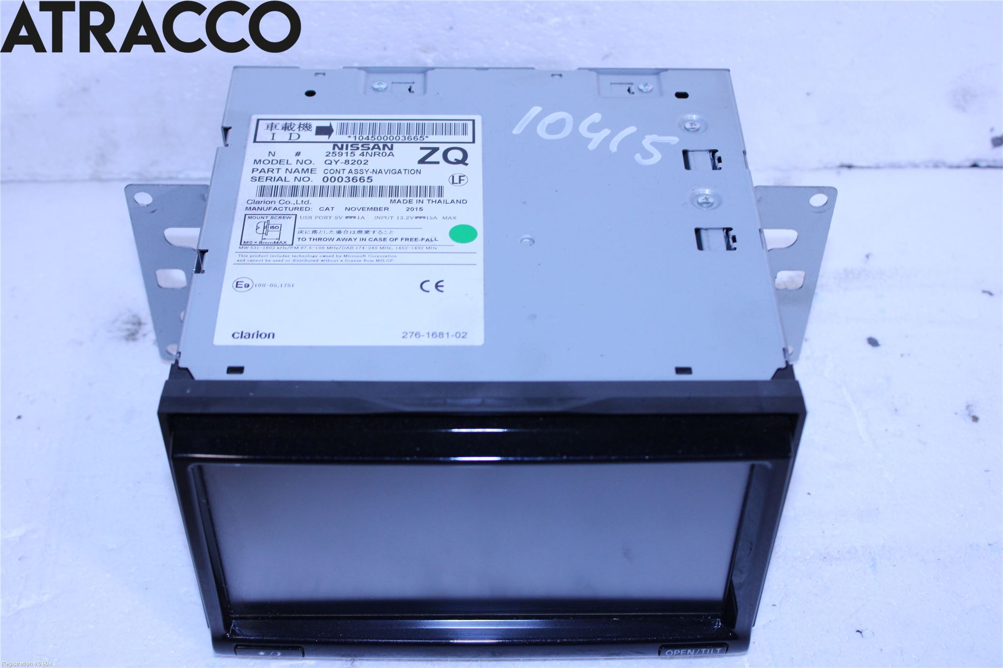 Nissan LEAF 11-17 Stereo Antenne Radio-Tv