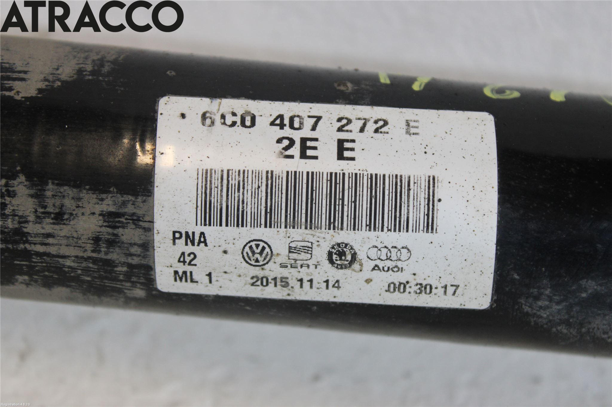 Volkswagen VW POLO 10-17 Drivaksel Foran Kompl Høyre