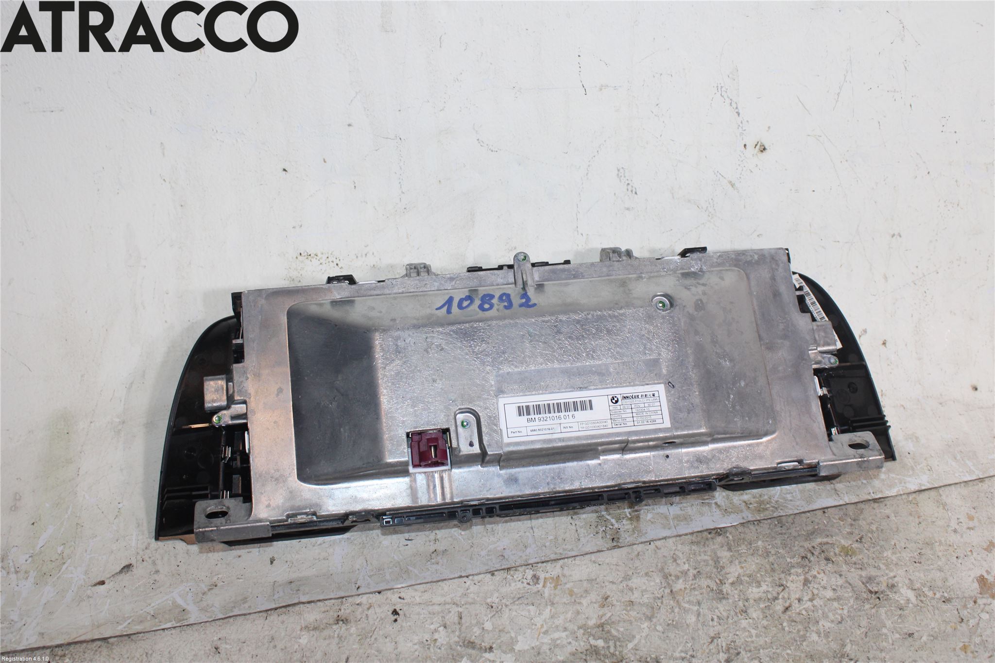 BMW 5 F10/F11/F18 09-17 Instr Skjerm Dvd-Gps-Ac-Tlf