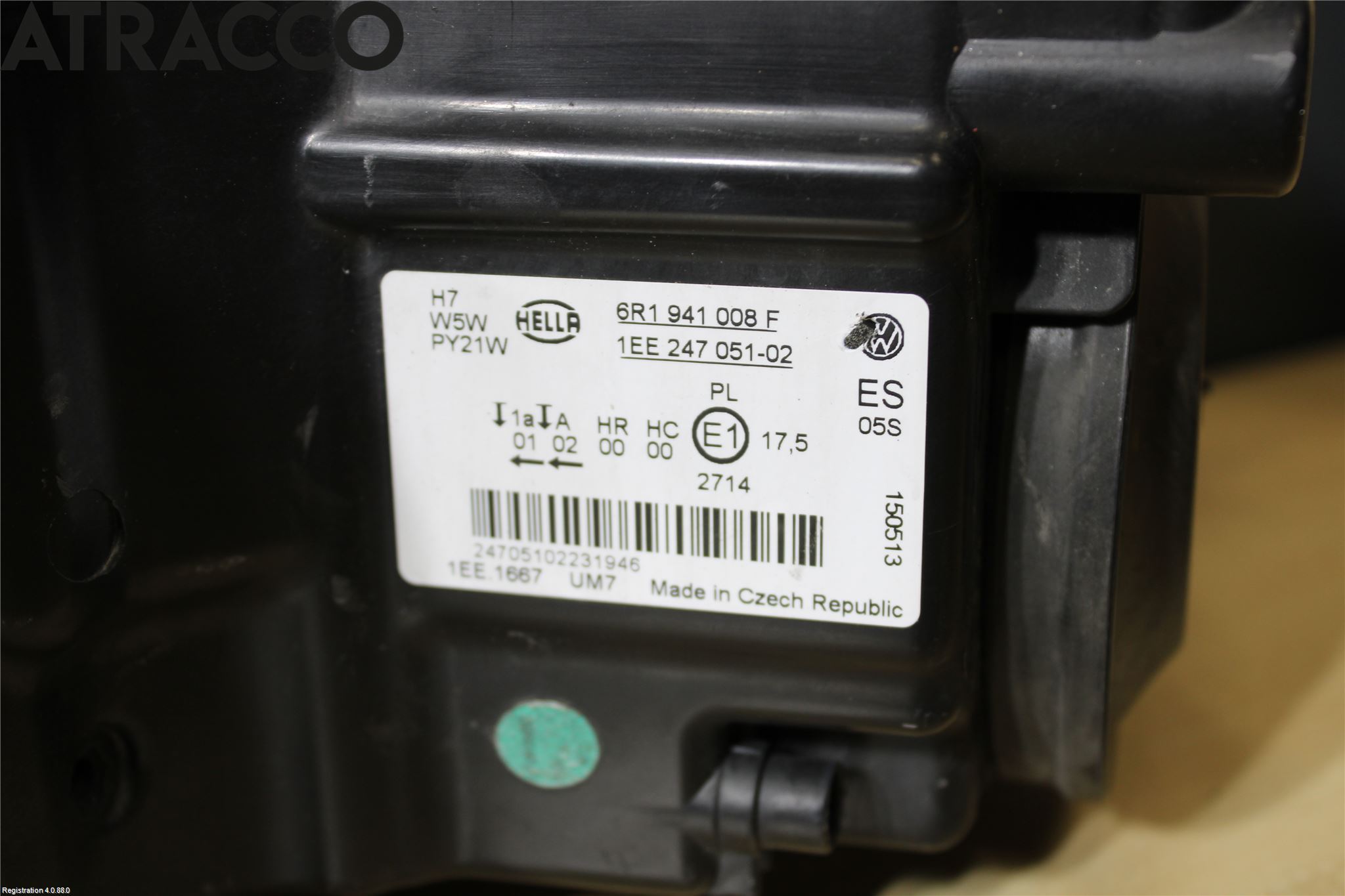 Volkswagen VW POLO 10-17 Frontlykt Høyre