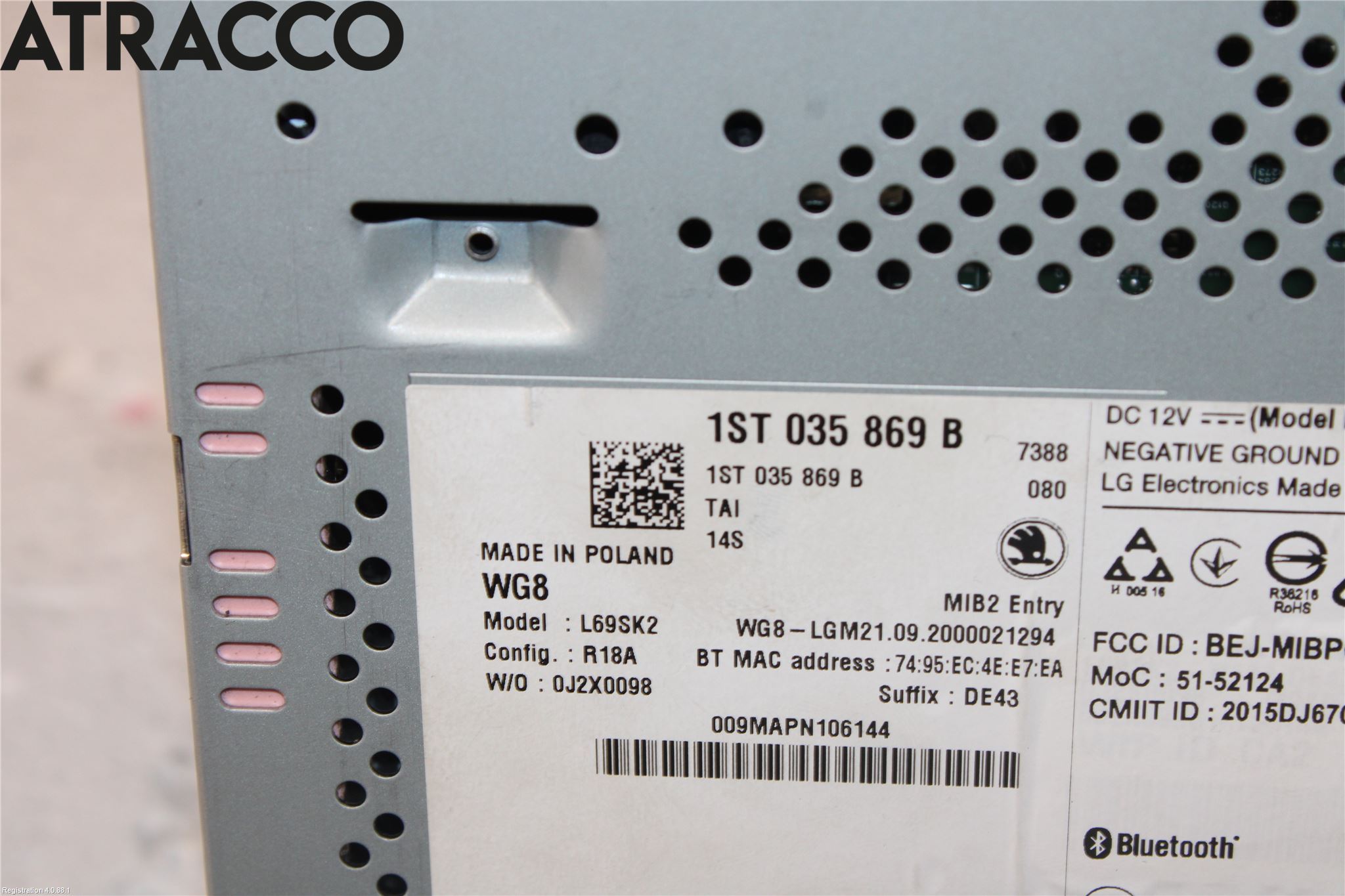 Skoda CITIGO / CITIGO E IV Stereo Radio