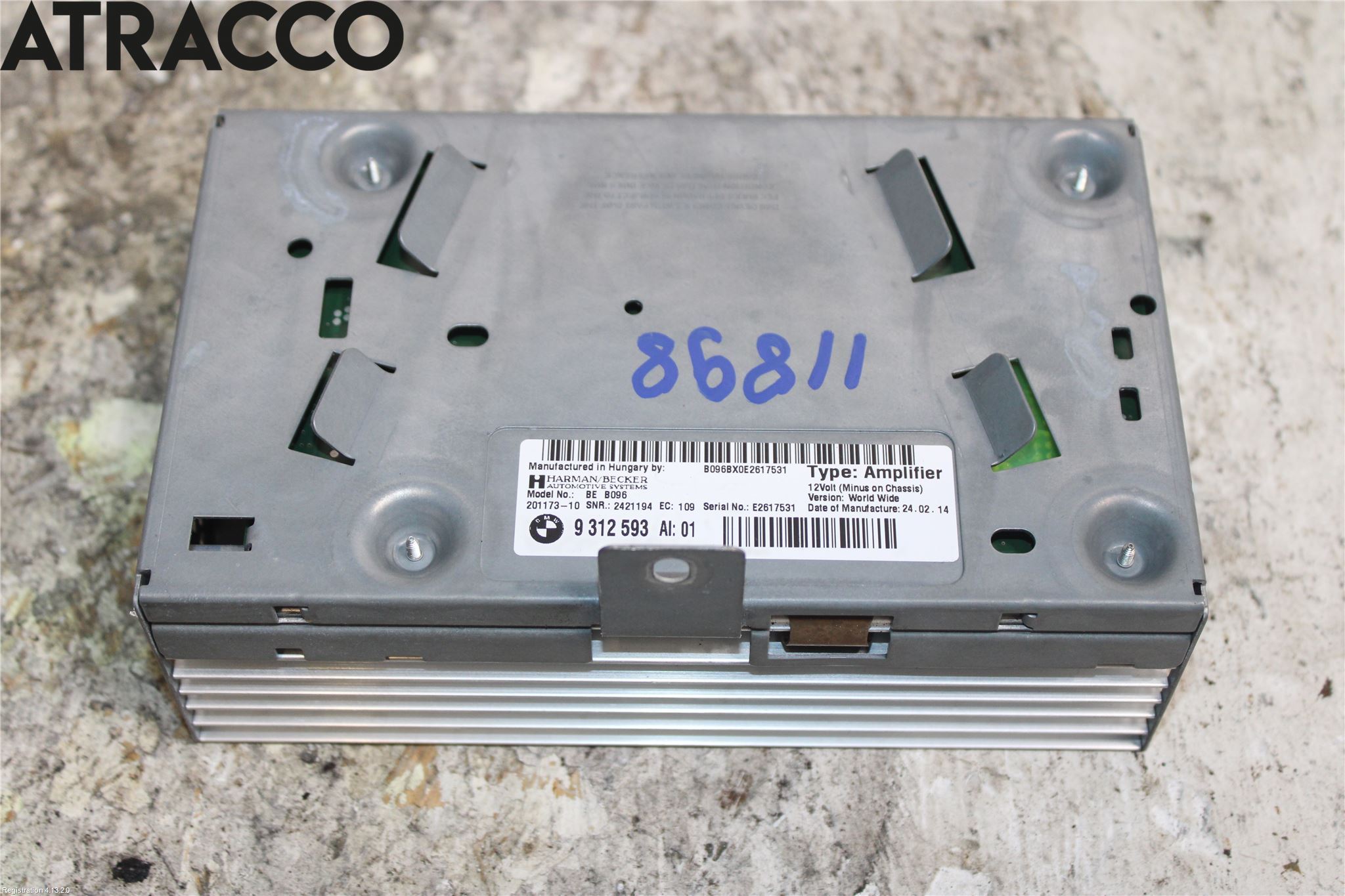 BMW 5 F10/F11/F18 09-17 Stereo Forsterker