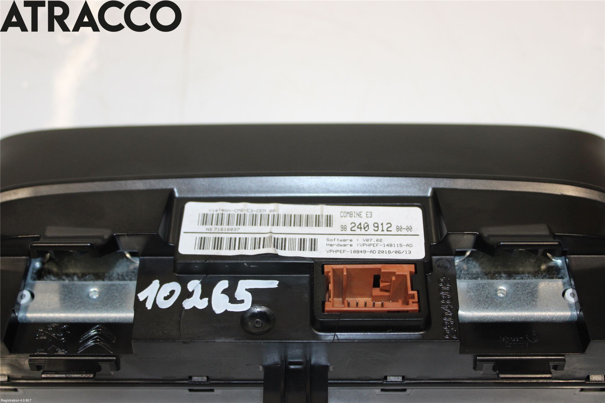 Citroen C4 CACTUS 14-20 Instrumentkonsoll Midt