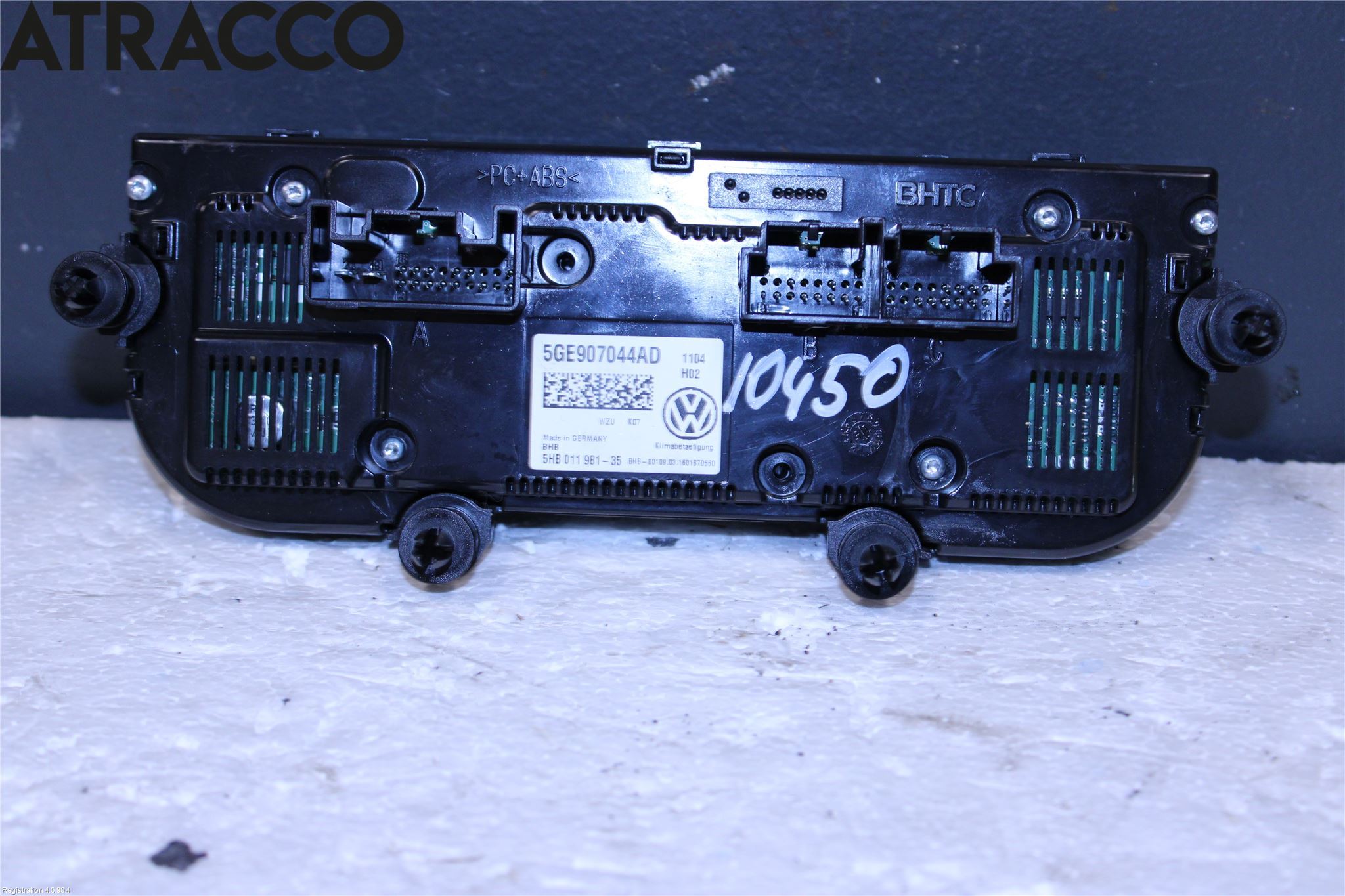 Volkswagen VW GOLF / E-GOLF VII 13-20 Varmeapparat Panel(Regulering)