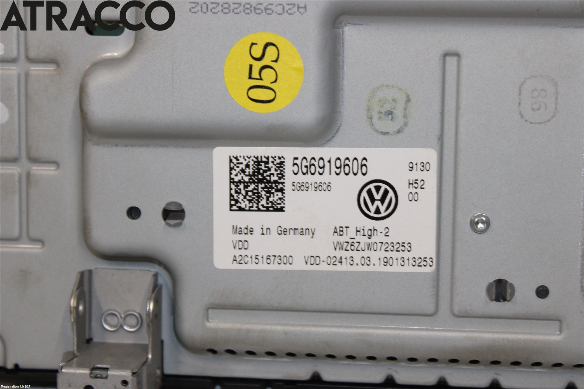Volkswagen VW GOLF / E-GOLF VII 13-20 Multifunktionsdisplay