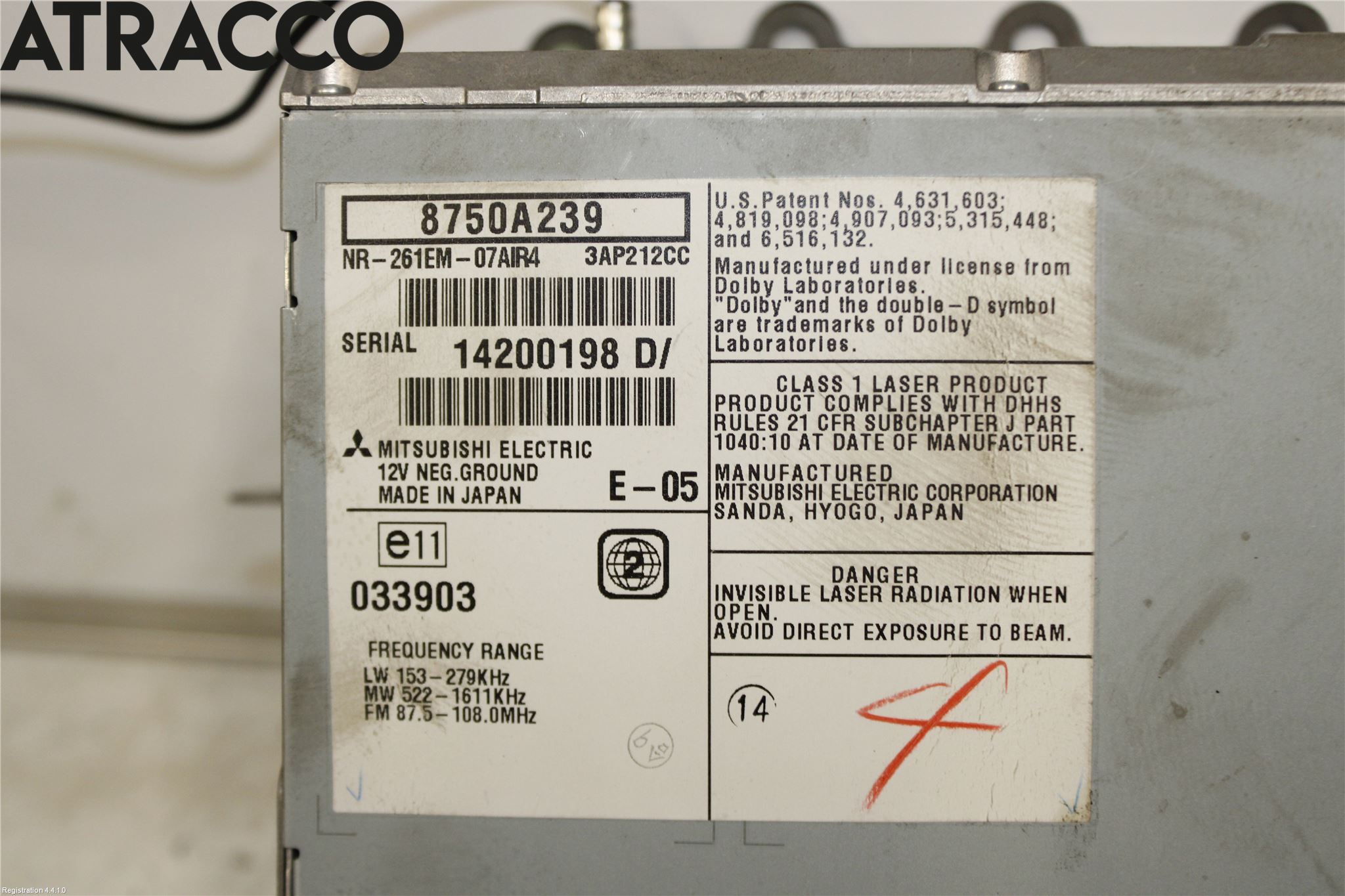 Mitsubishi OUTLANDER 07-12 Instr Skjerm Dvd-Gps-Ac-Tlf