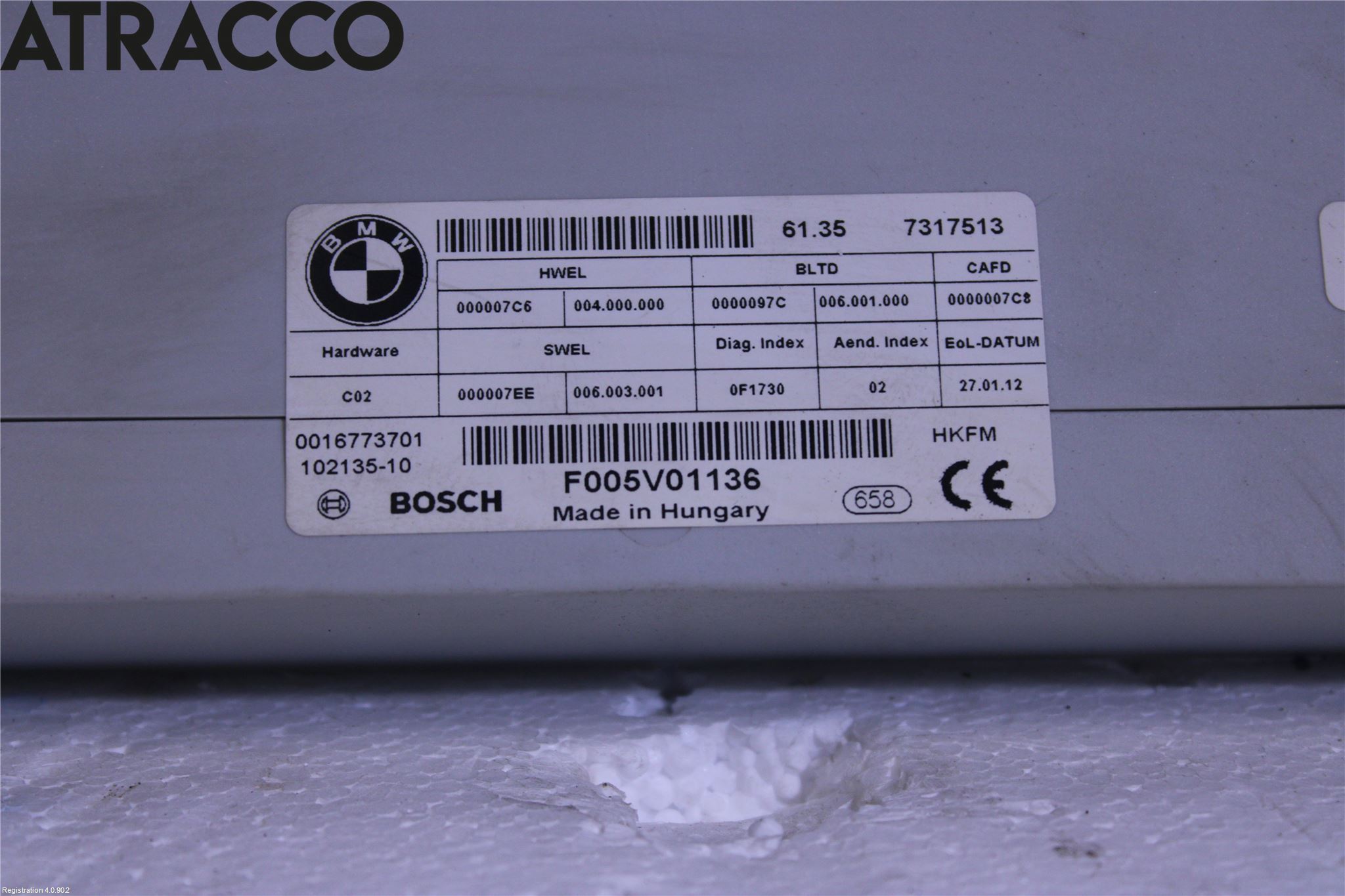 BMW 5 F10/F11/F18 09-17 Styreenhet Øvrig