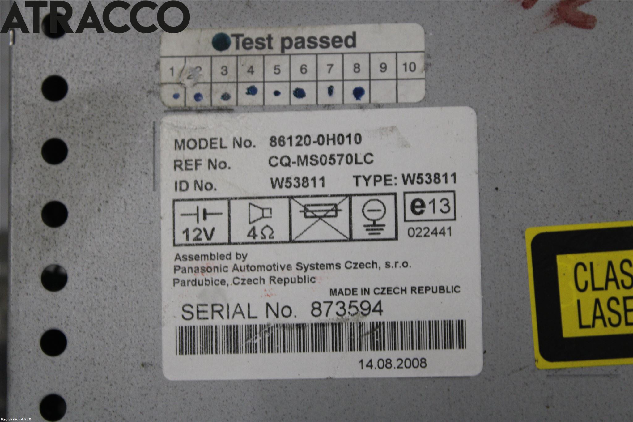 Peugeot 107 Stereo Radio Med Cd