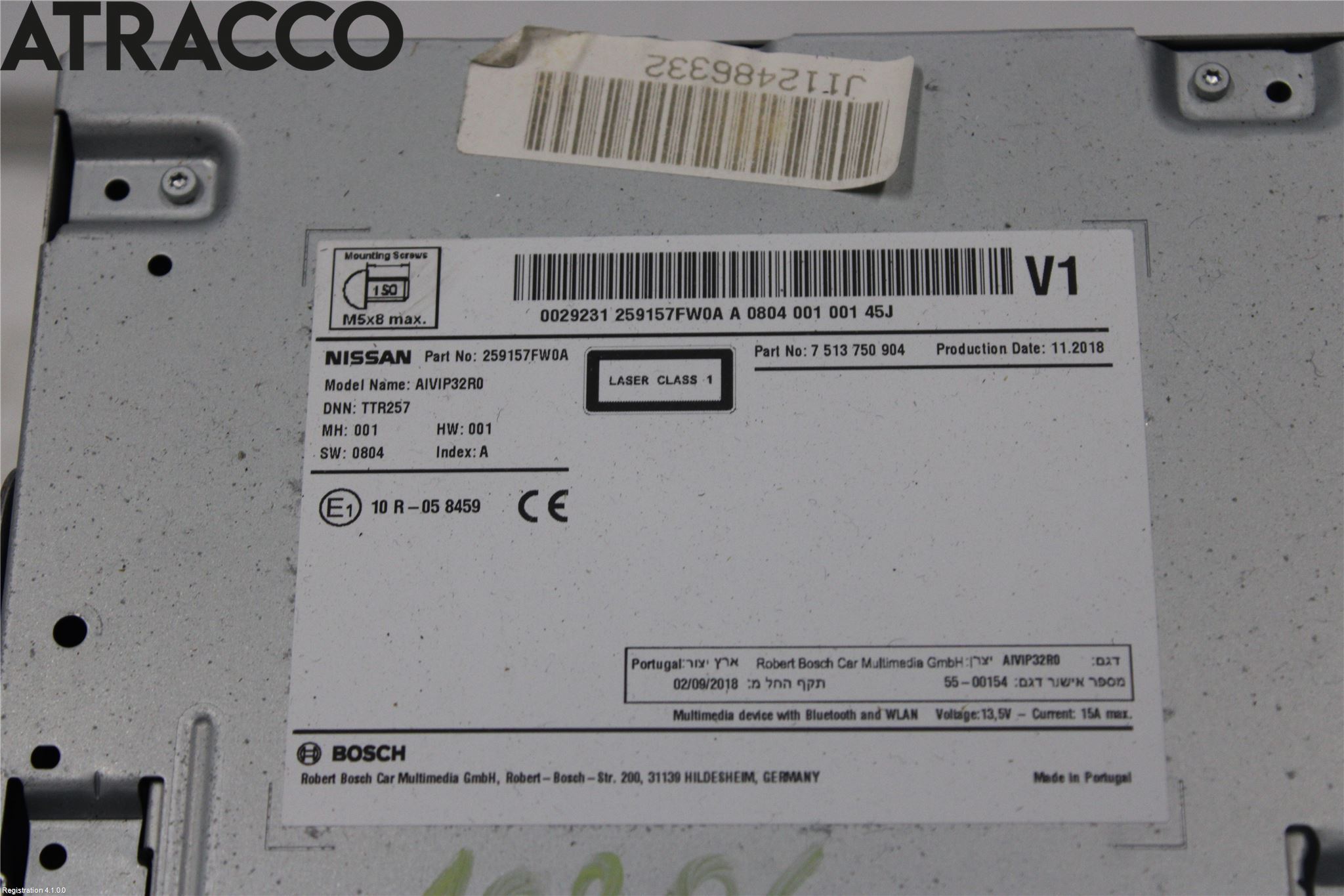 Nissan QASHQAI 17-21 Instr Skjerm Dvd-Gps-Ac-Tlf