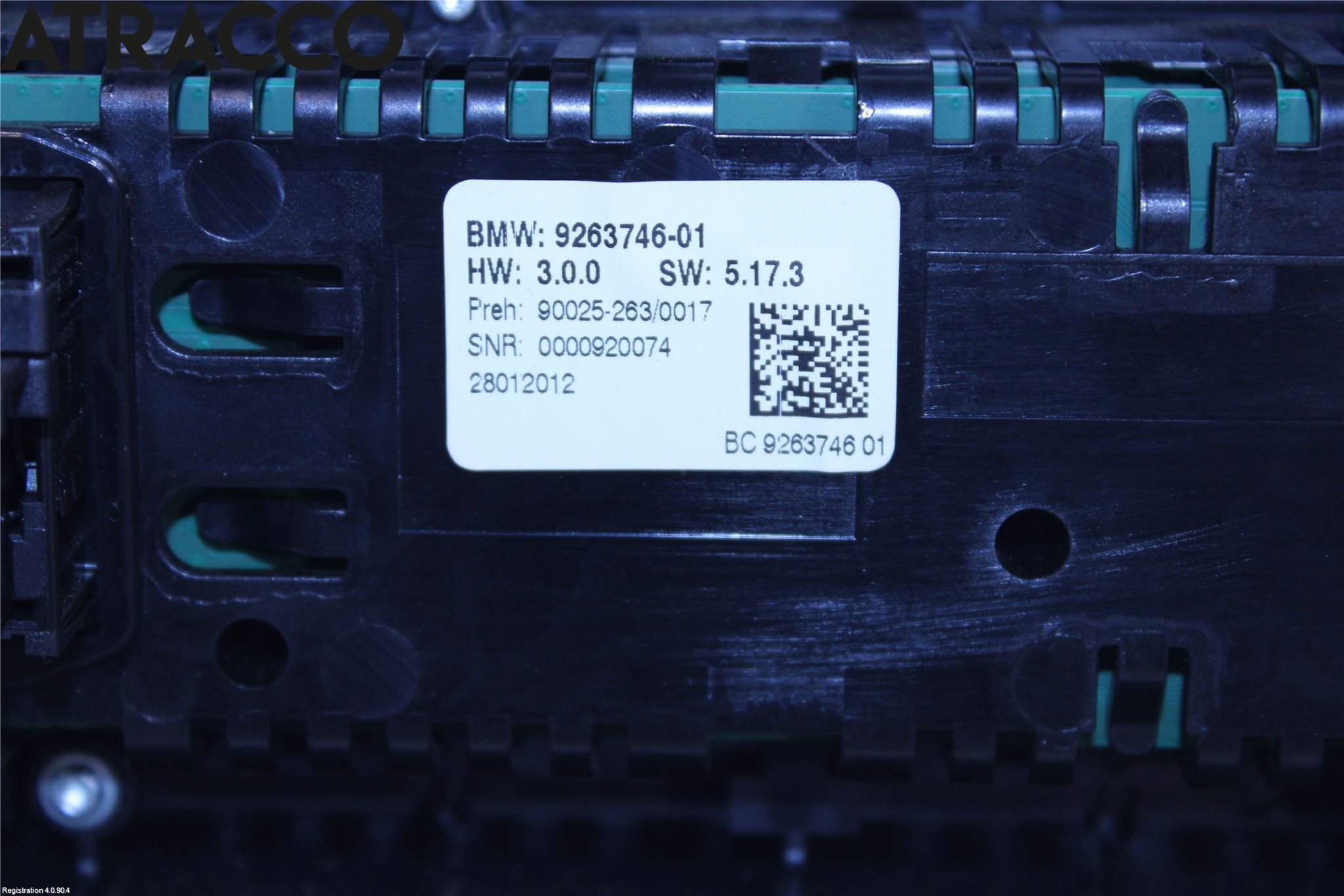 BMW 5 F10/F11/F18 09-17 Varme Ac Betjening-Display