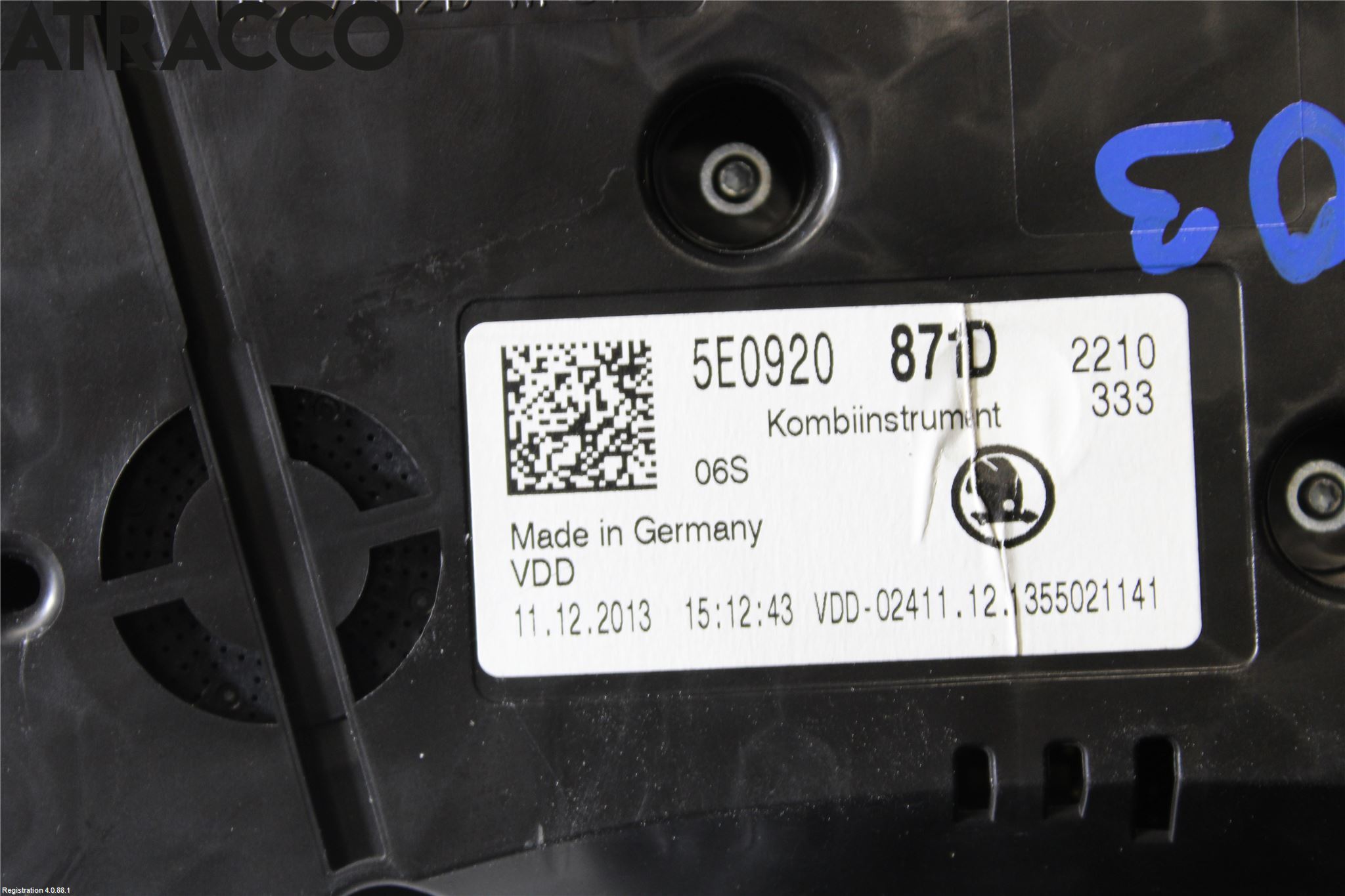 Skoda OCTAVIA (5E) 13-20 Instr Speedometer