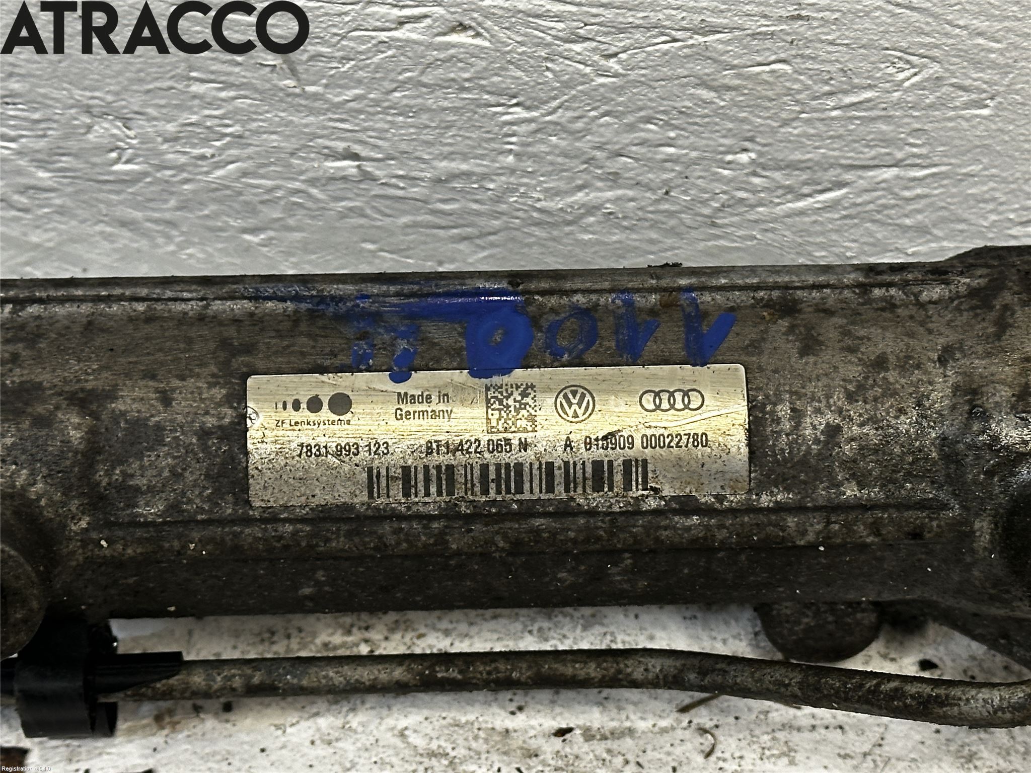 Audi A4/S4 08-11 Servo Snekke - Tannstang