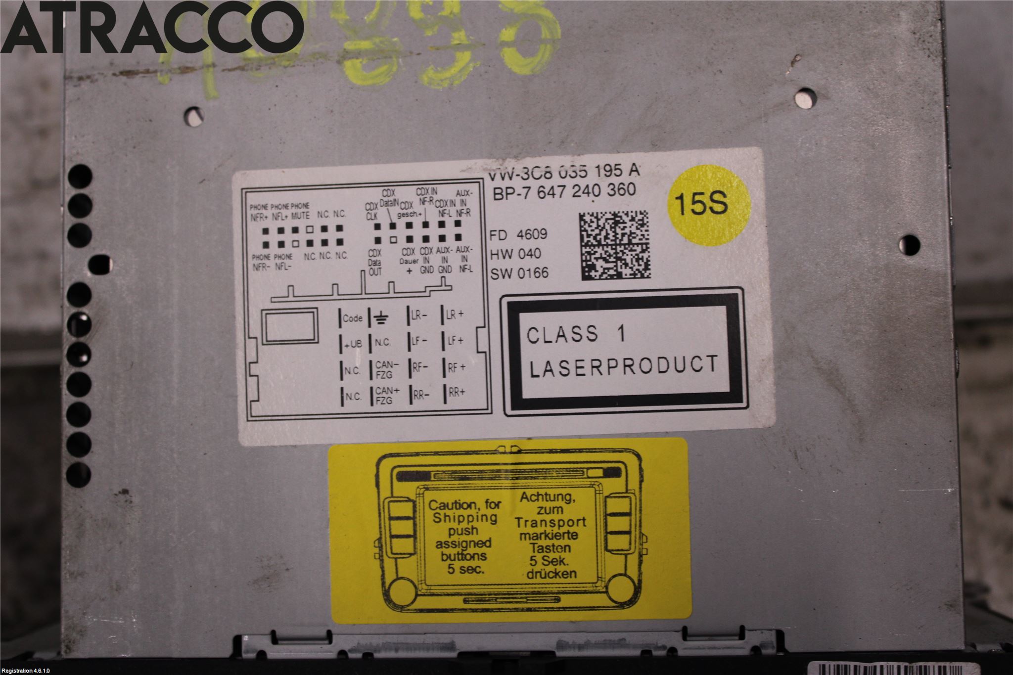 Volkswagen VW GOLF VI 09-13 Stereo Radio Med Cd