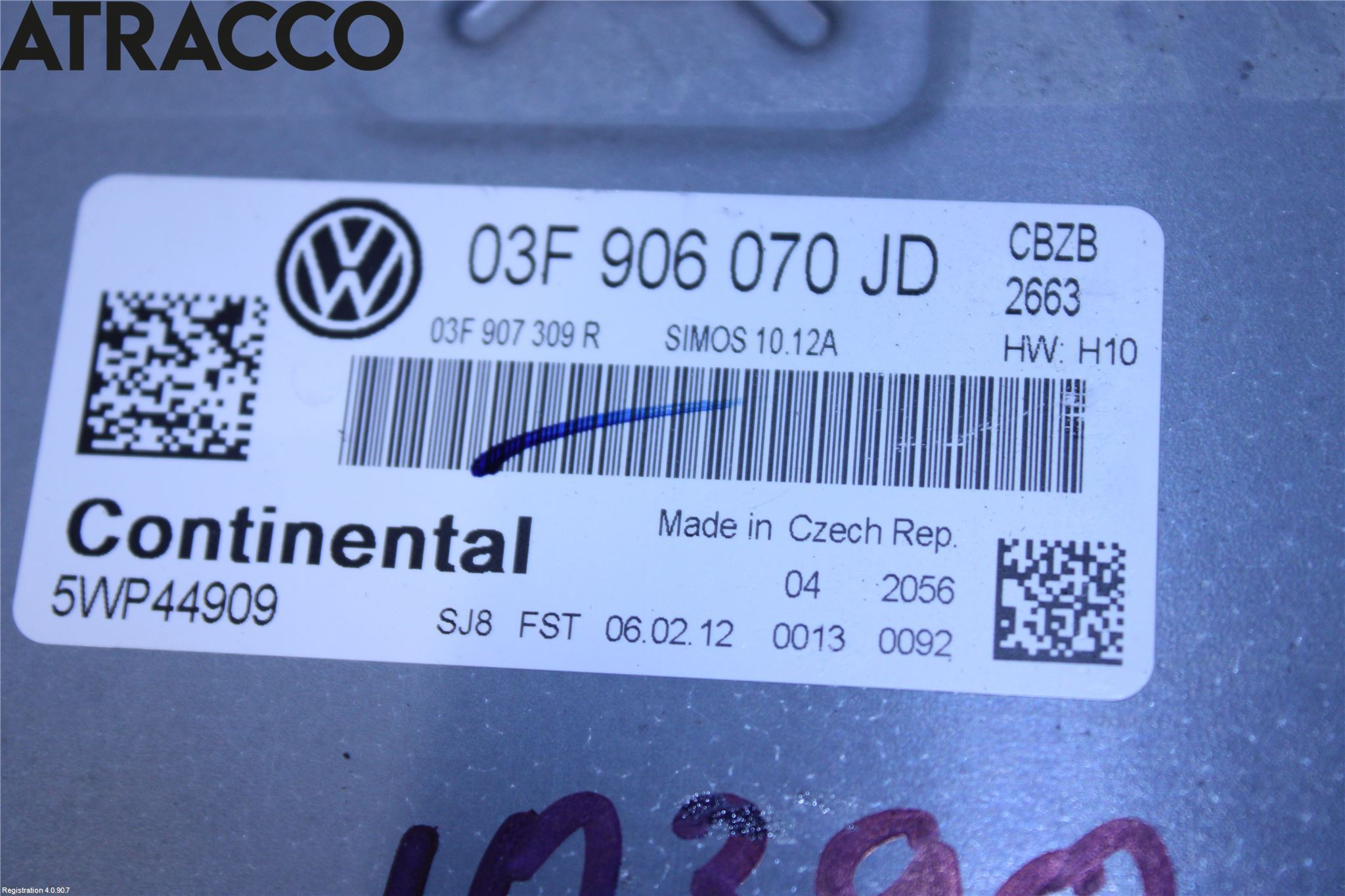 Volkswagen VW BEETLE 12- Styreenhet Innsprøytning