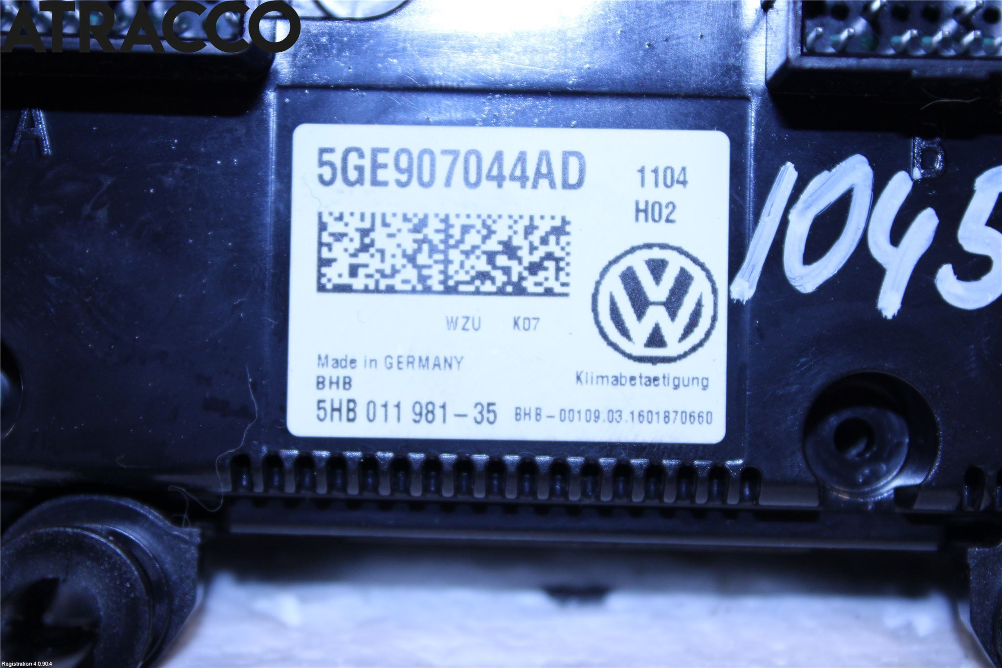 Volkswagen VW GOLF / E-GOLF VII 13-20 Varmeapparat Panel(Regulering)