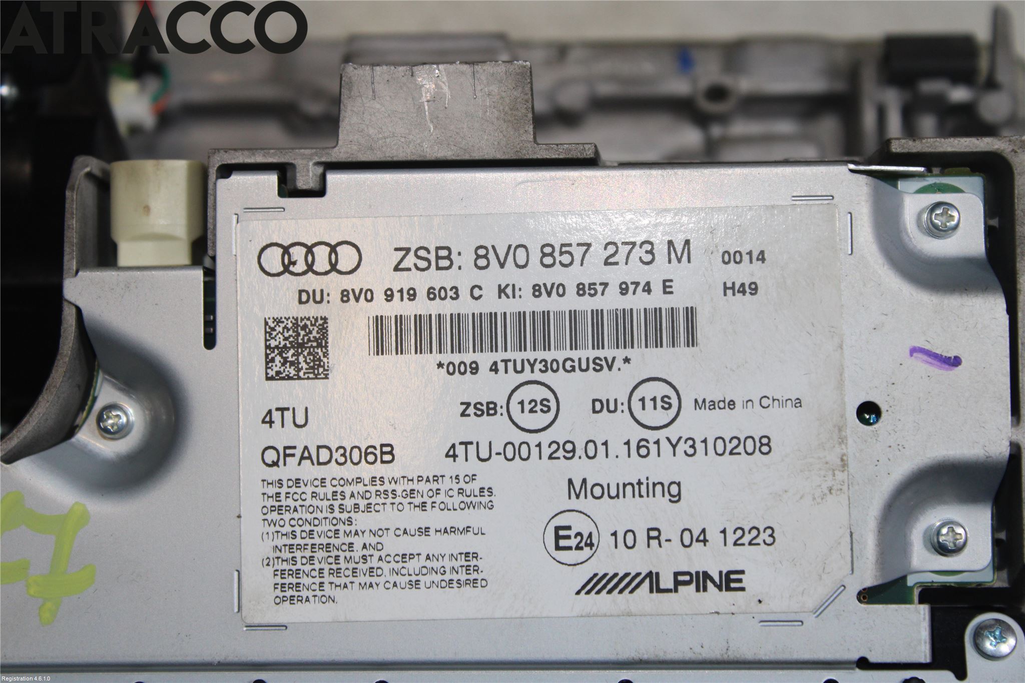 Audi A3/S3 8V 13-20 Instr Skjerm Dvd-Gps-Ac-Tlf