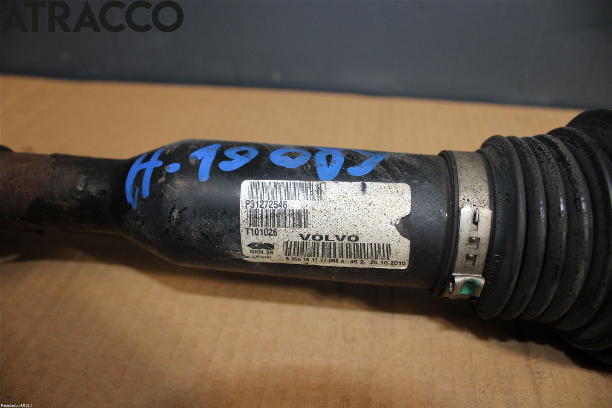 Volvo XC60 09-13 Drivaksel Foran Kompl Høyre