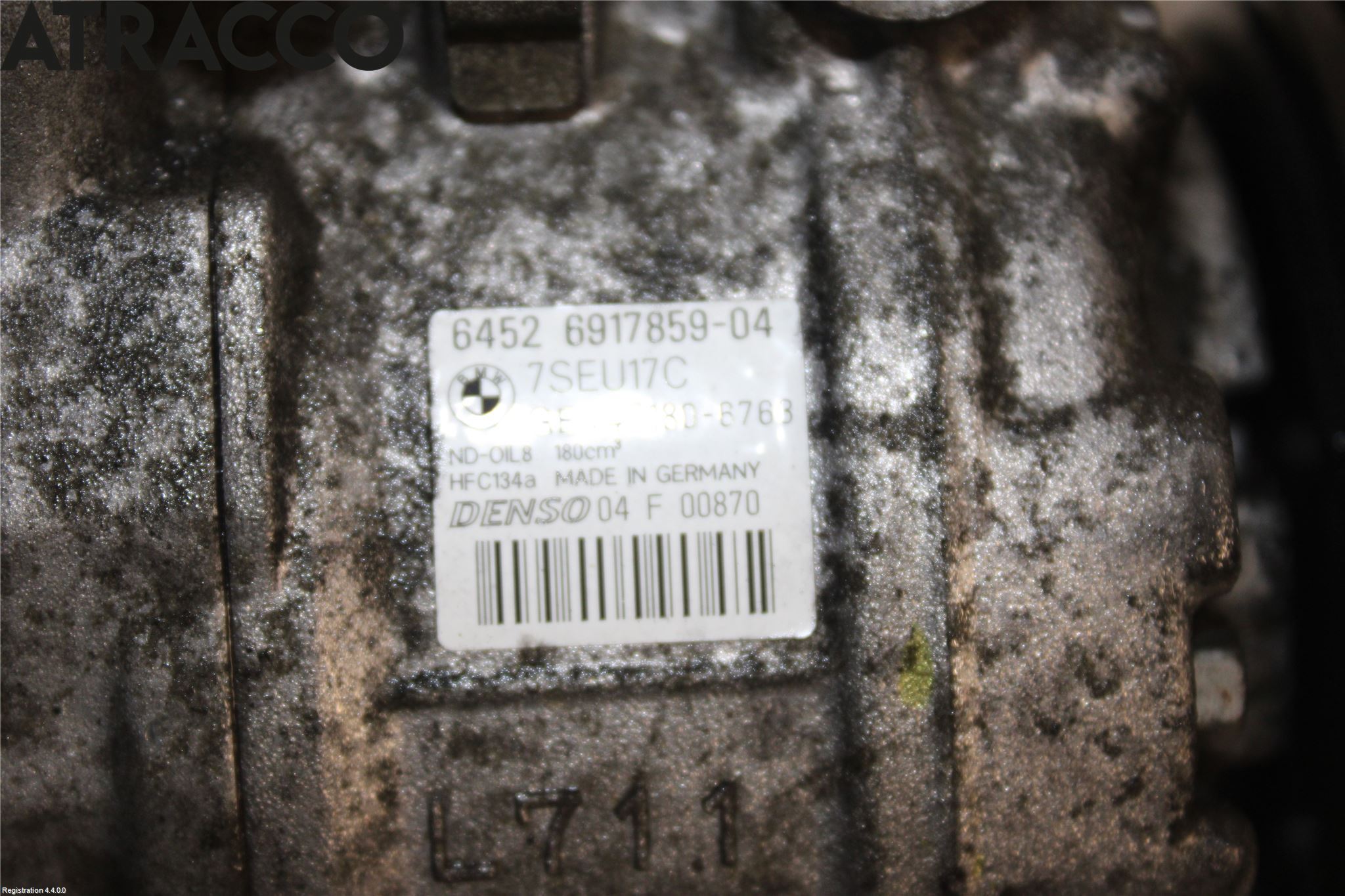 BMW 5 E60/61 Sed/Tou 02-10 Varme Ac Kompressor