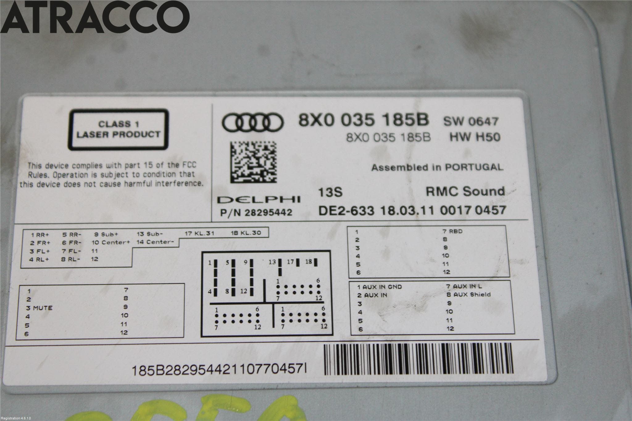 Audi A1/S1 11-18 Stereo Radio Med Cd