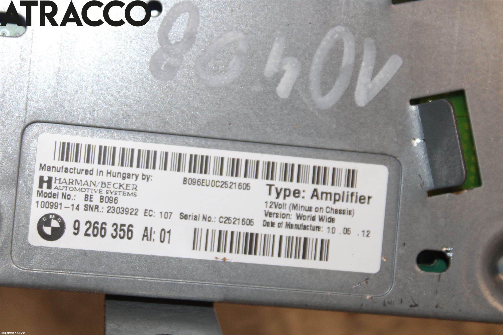 BMW 5 F10/F11/F18 09-17 Stereo Forsterker