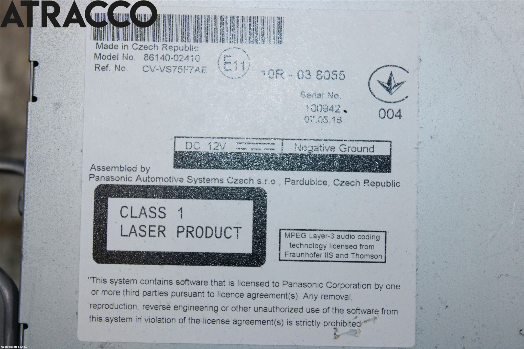 Toyota AURIS 13-19 Stereo Radio Med Cd