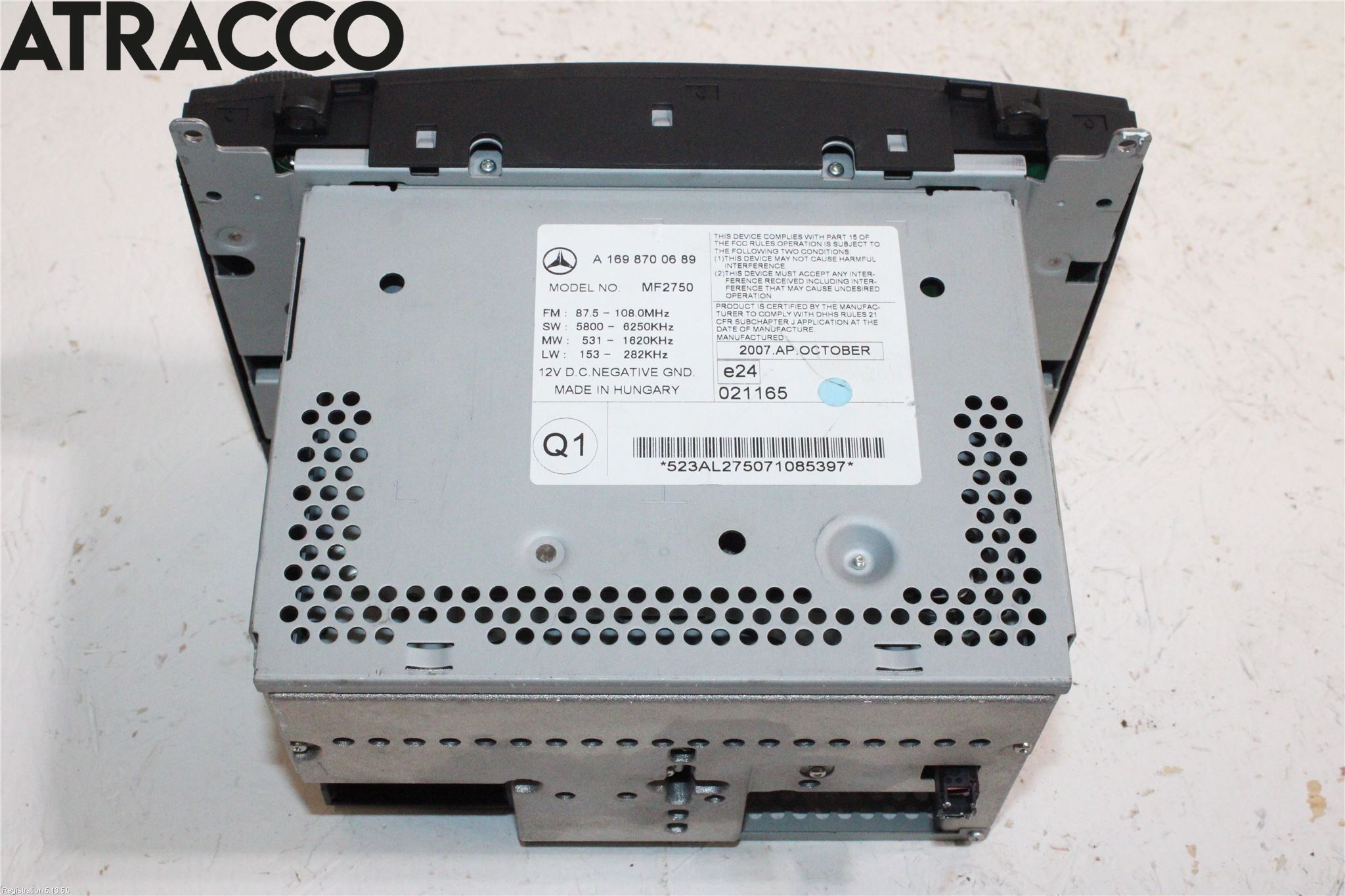 Mercedes-Benz MB B-KLASS (W245) 05-12 Stereo Radio Med Cd