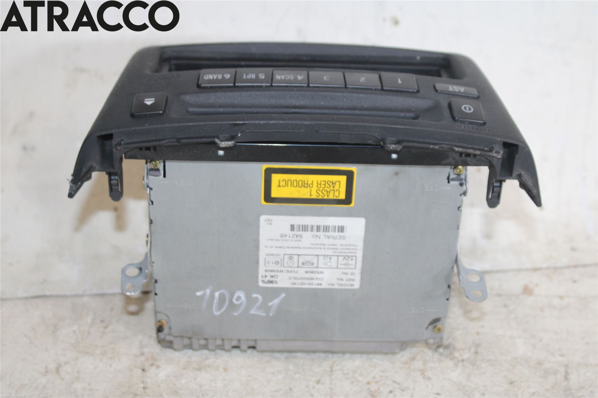 Toyota YARIS P1 03-05 Stereo Radio Med Cd