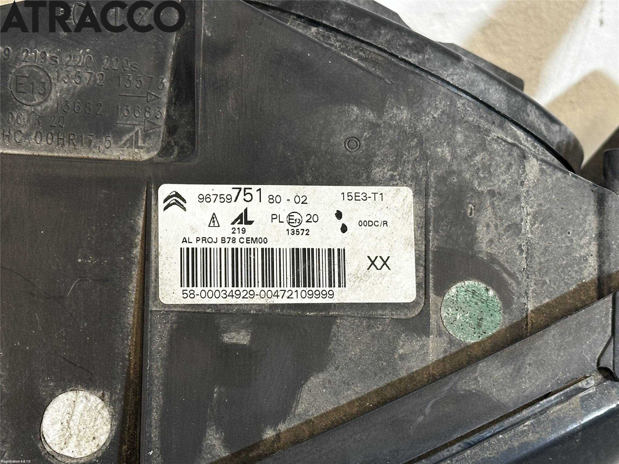 Citroen C4 PICASSO 14-18 Frontlykt Venstre