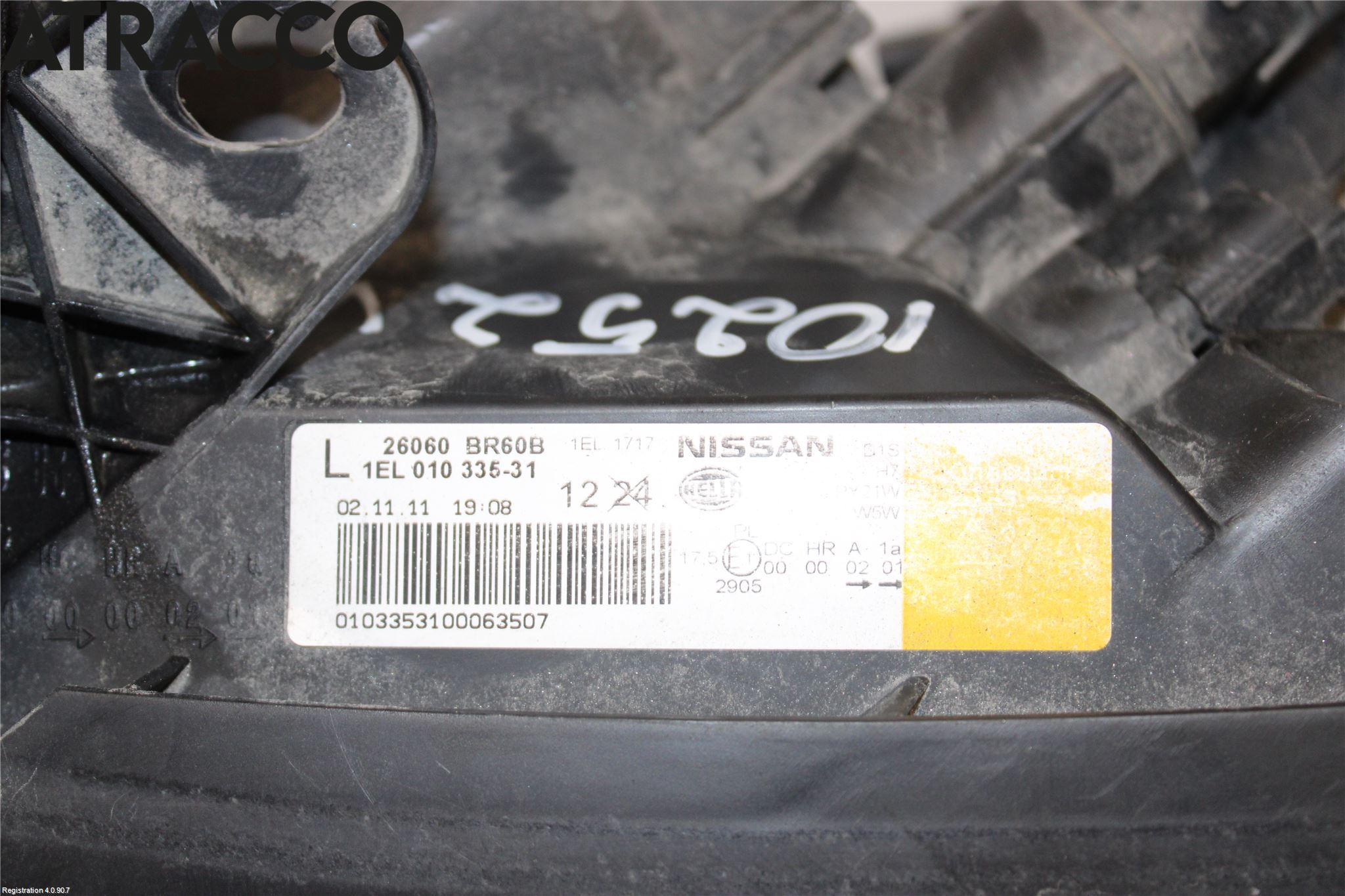Nissan QASHQAI+2  10-14 Frontlykt Venstre