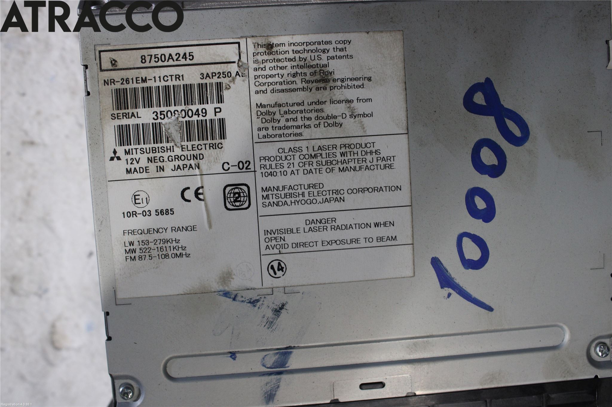 Citroen C4 AIRCROSS Stereo Radio