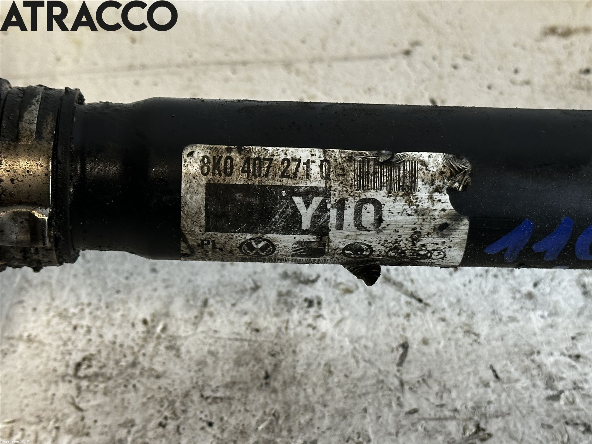 Audi A4/S4 08-11 Drivaksel Foran Kompl Venstre