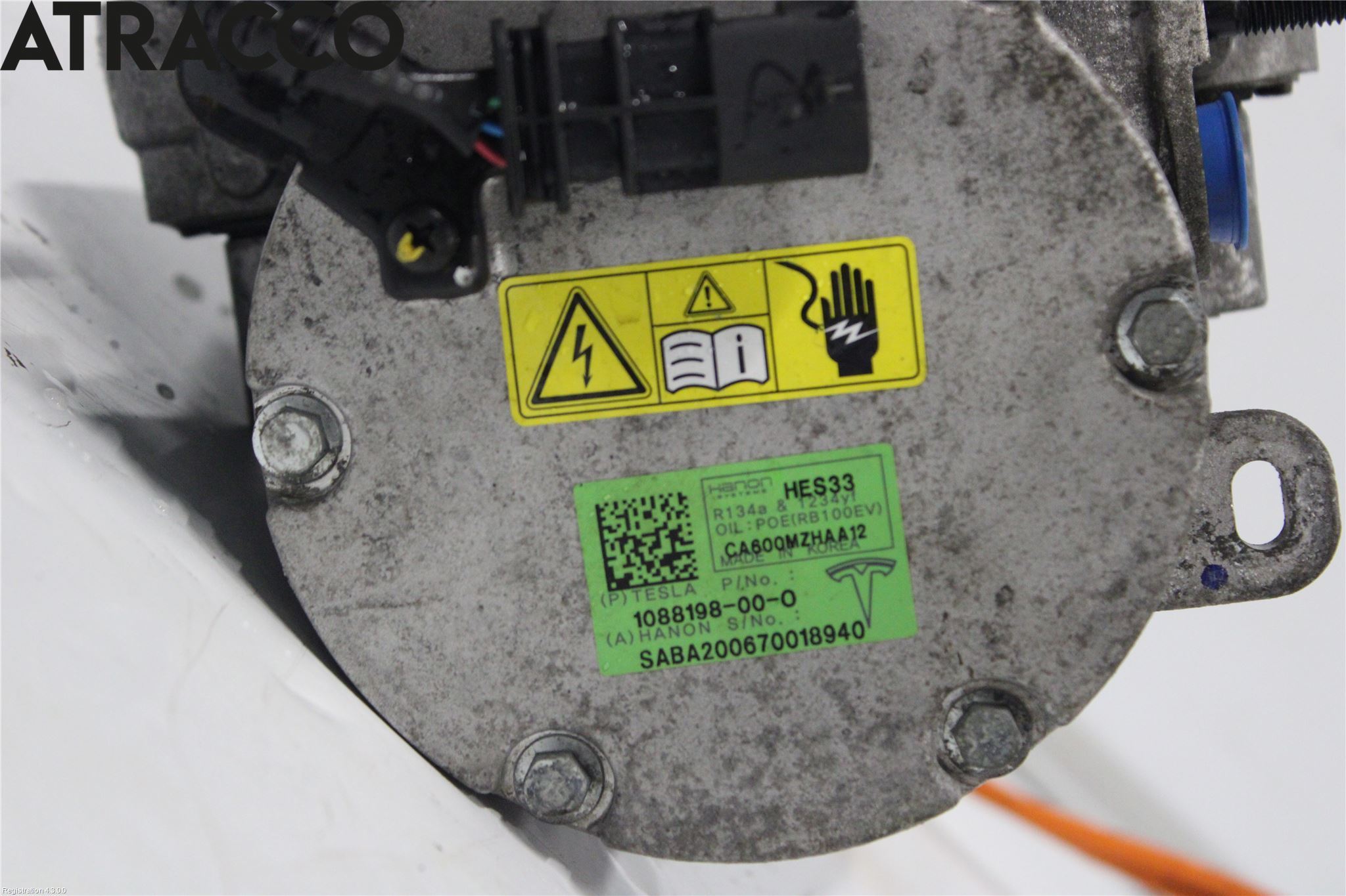 Tesla MODEL 3 17- Varme Ac Kompressor