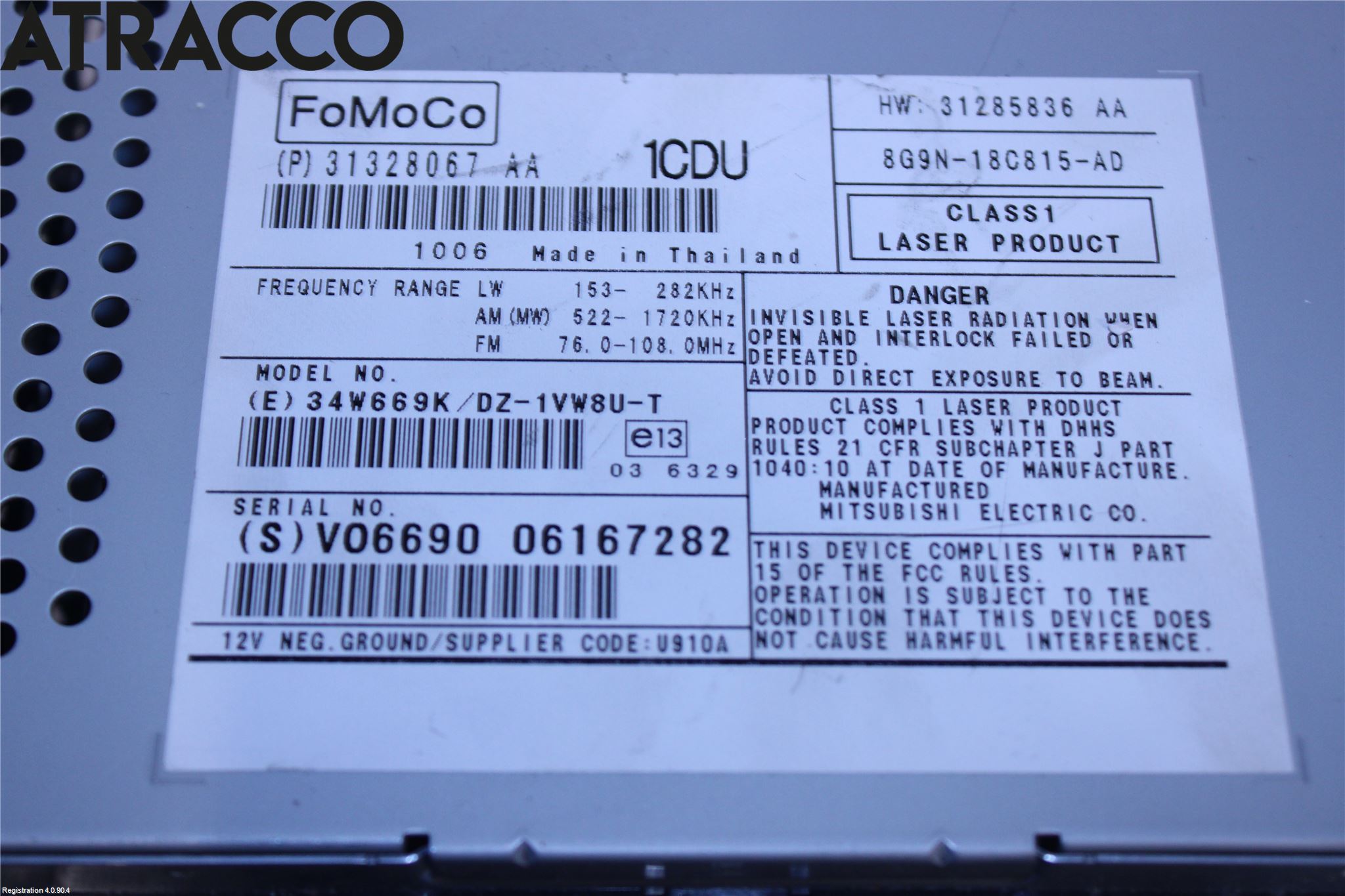 Volvo V70 08-13 Stereo Radio Med Cd