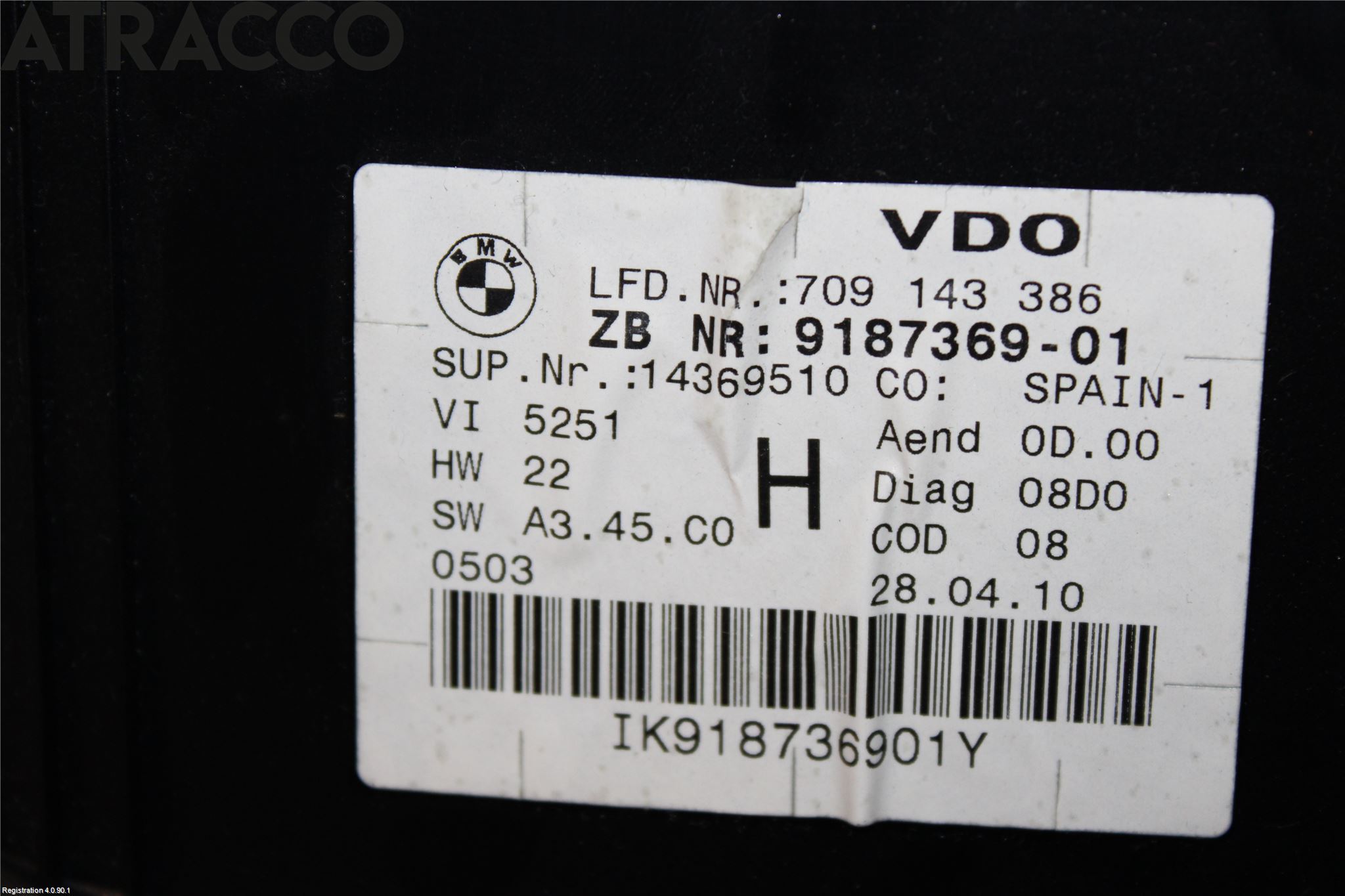 BMW X1 E84 10-15 Instr Speedometer