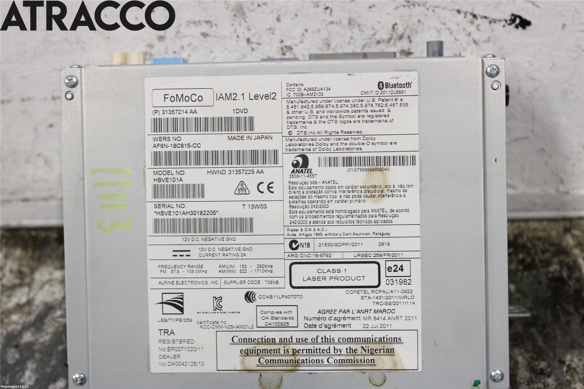 Volvo V40 12-19 Stereo Radio Med Cd