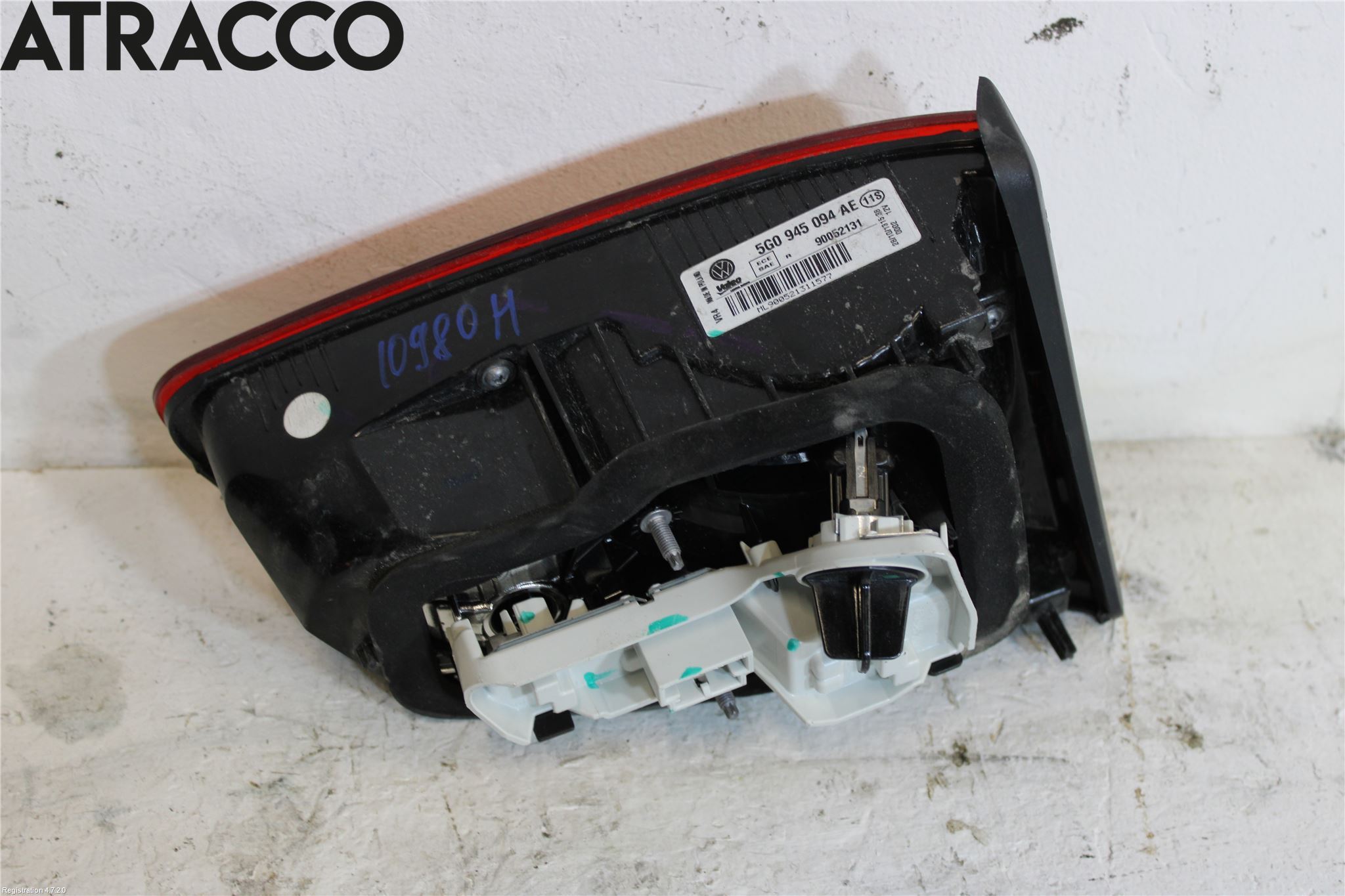 Volkswagen VW GOLF / E-GOLF VII 13-20 Baklykt Høyre  På Luke(Indre)