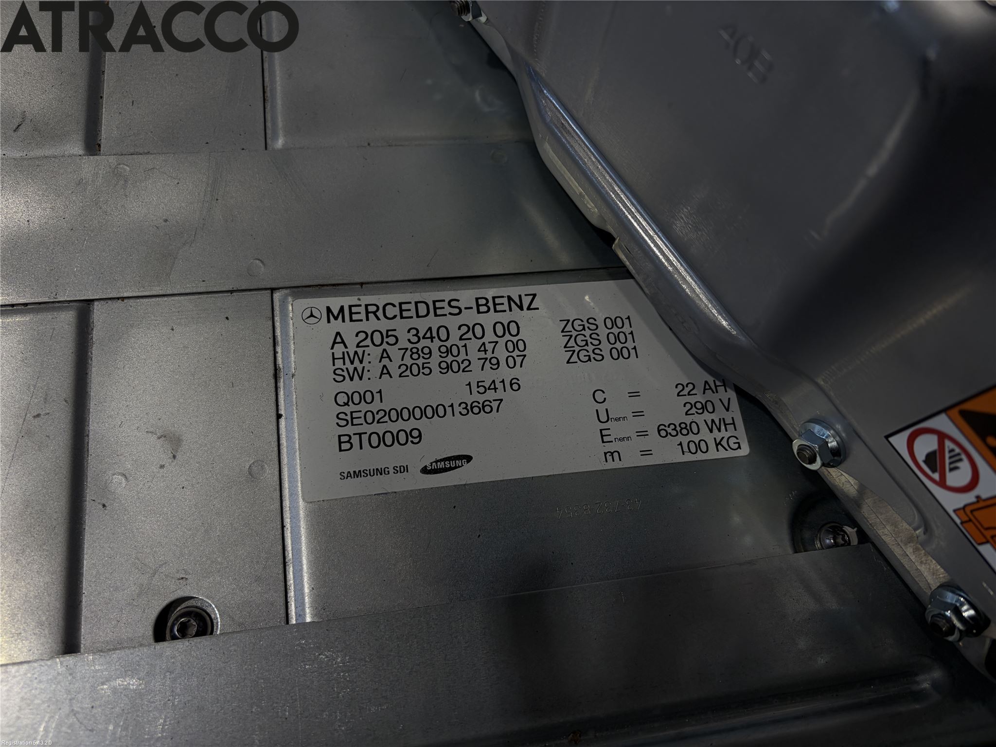 Mercedes-Benz MB C-KLASS (W205) 14-21 Hybrid Batteri