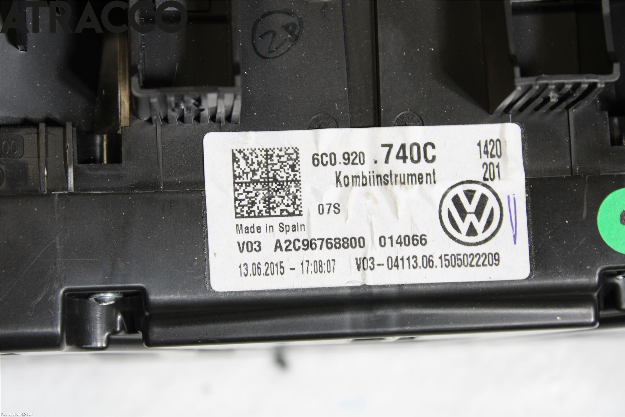 Volkswagen VW POLO 10-17 Instr Speedometer