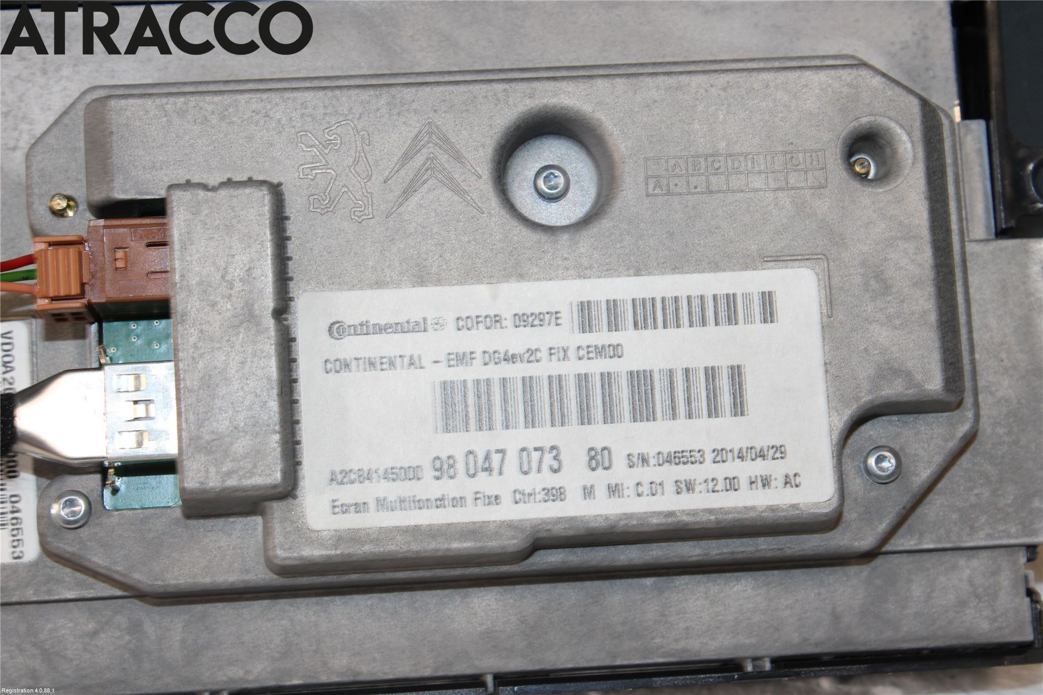 Citroen C4 II 11-18 Instr Skjerm Dvd-Gps-Ac-Tlf