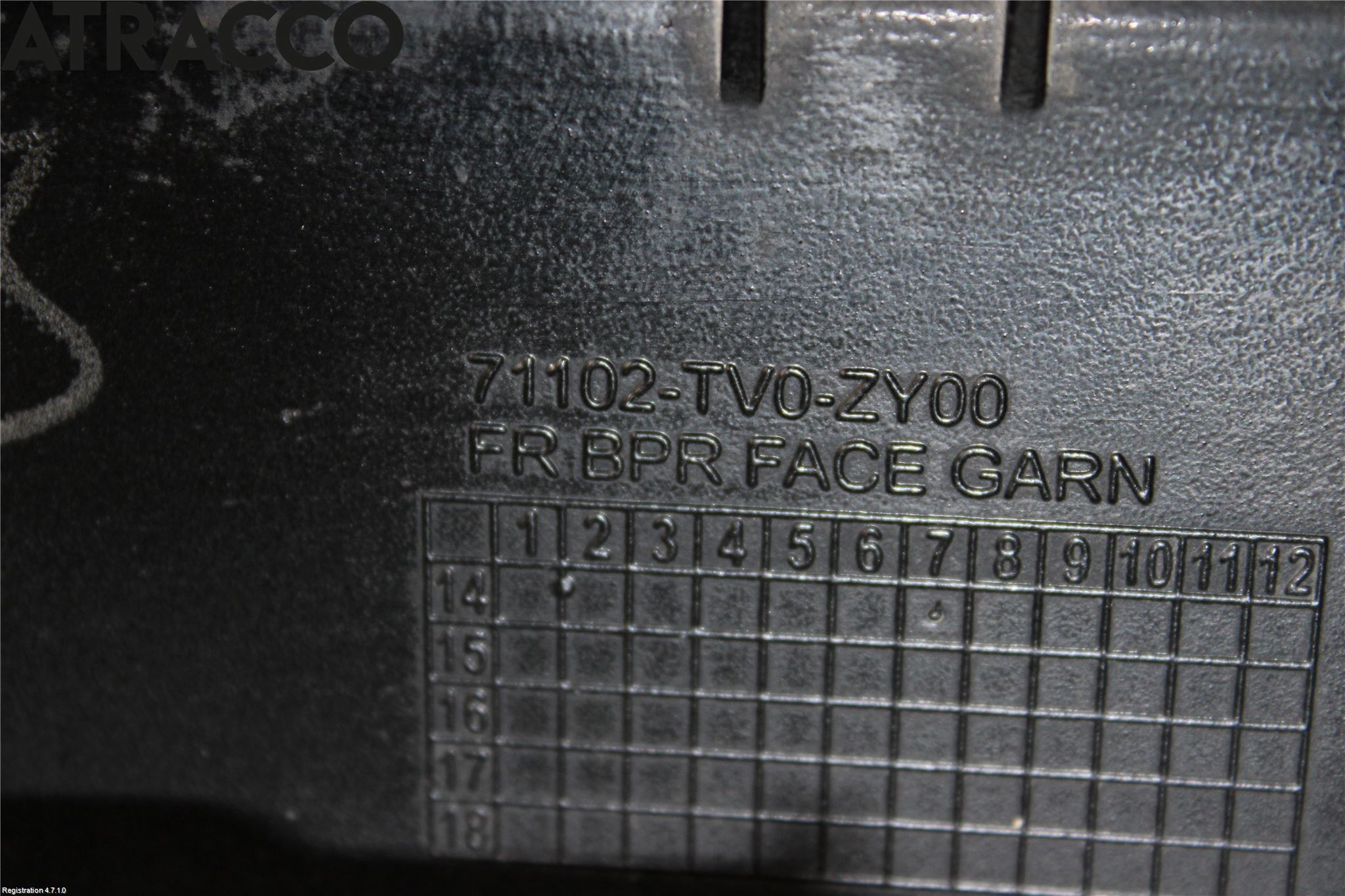 Honda CIVIC 12-16 Støtfanger Foran Midt Del