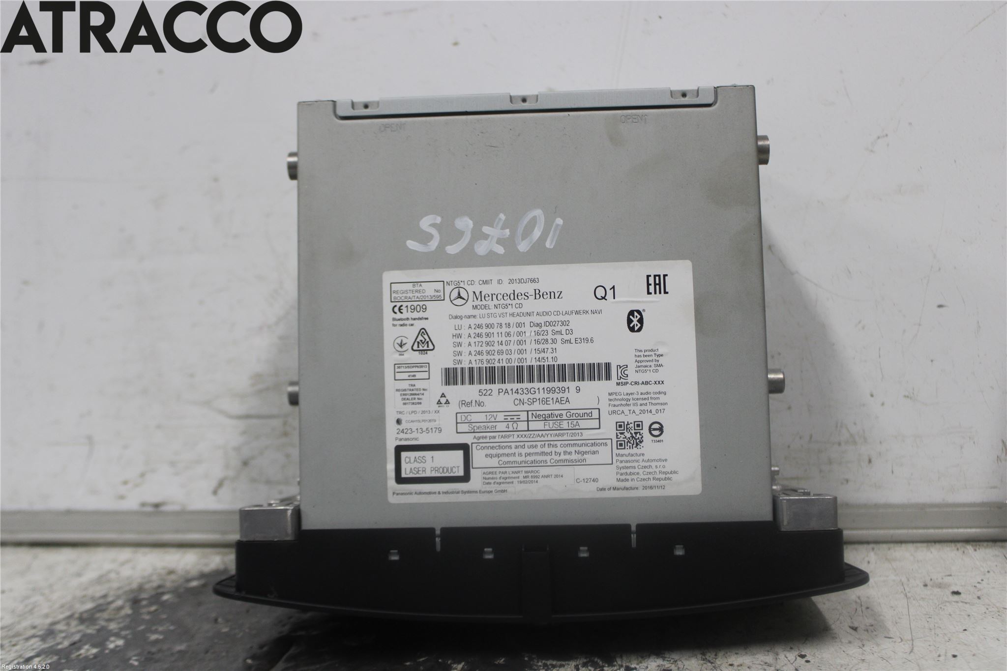 Mercedes-Benz MB B-KLASS (W246/W242) 12-19 Stereo Radio Med Cd