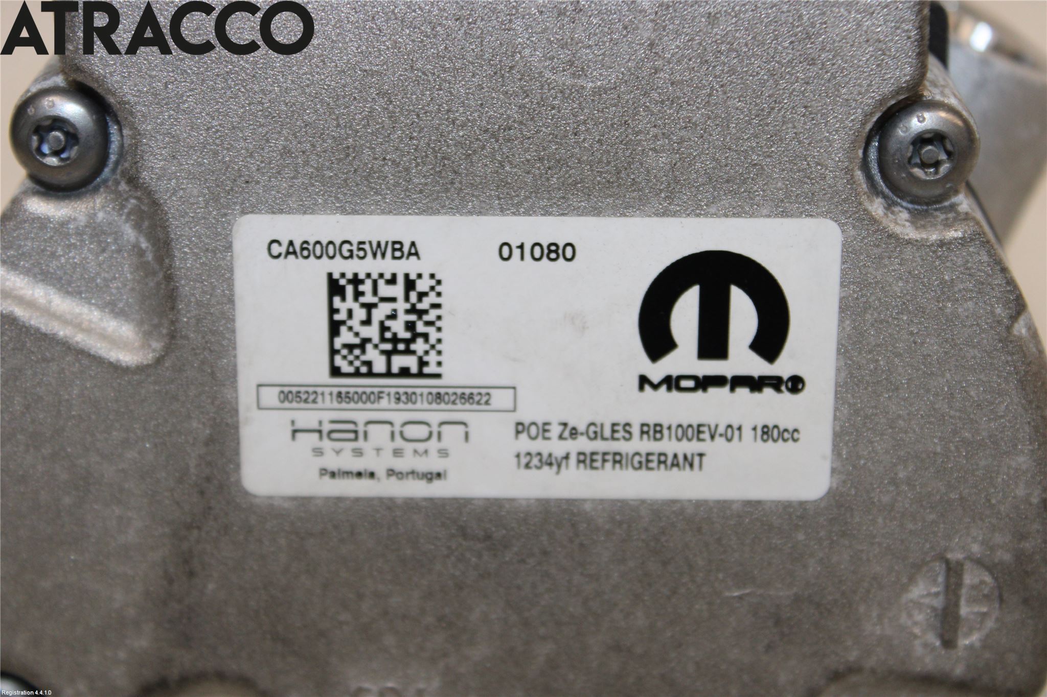 Fiat 500e 20- Varme Ac Kompressor