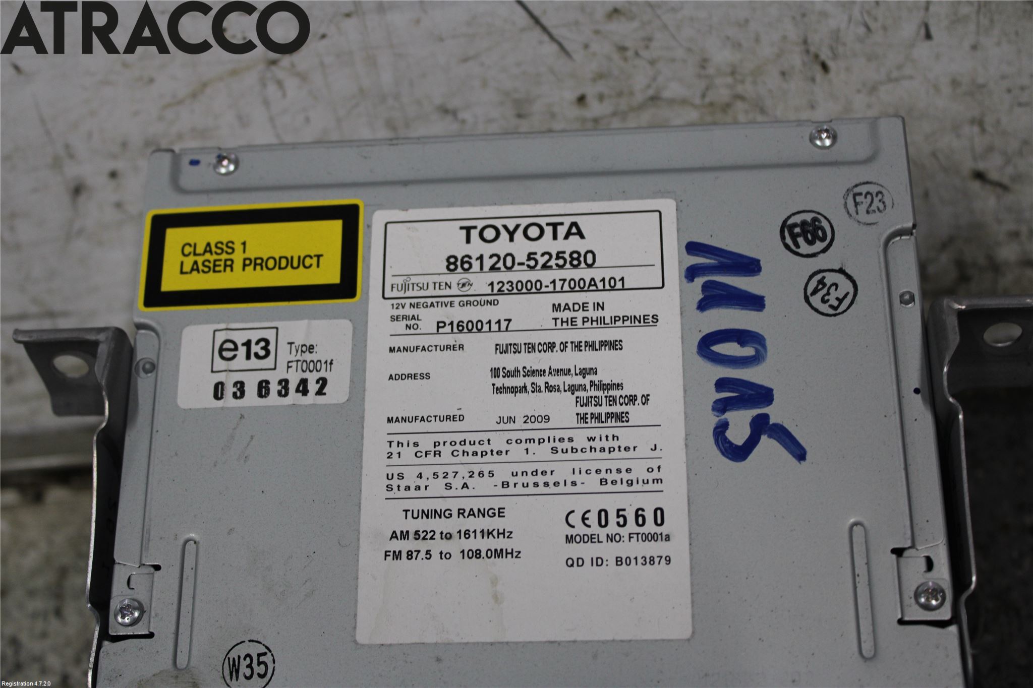 Toyota URBAN CRUISER Stereo Radio