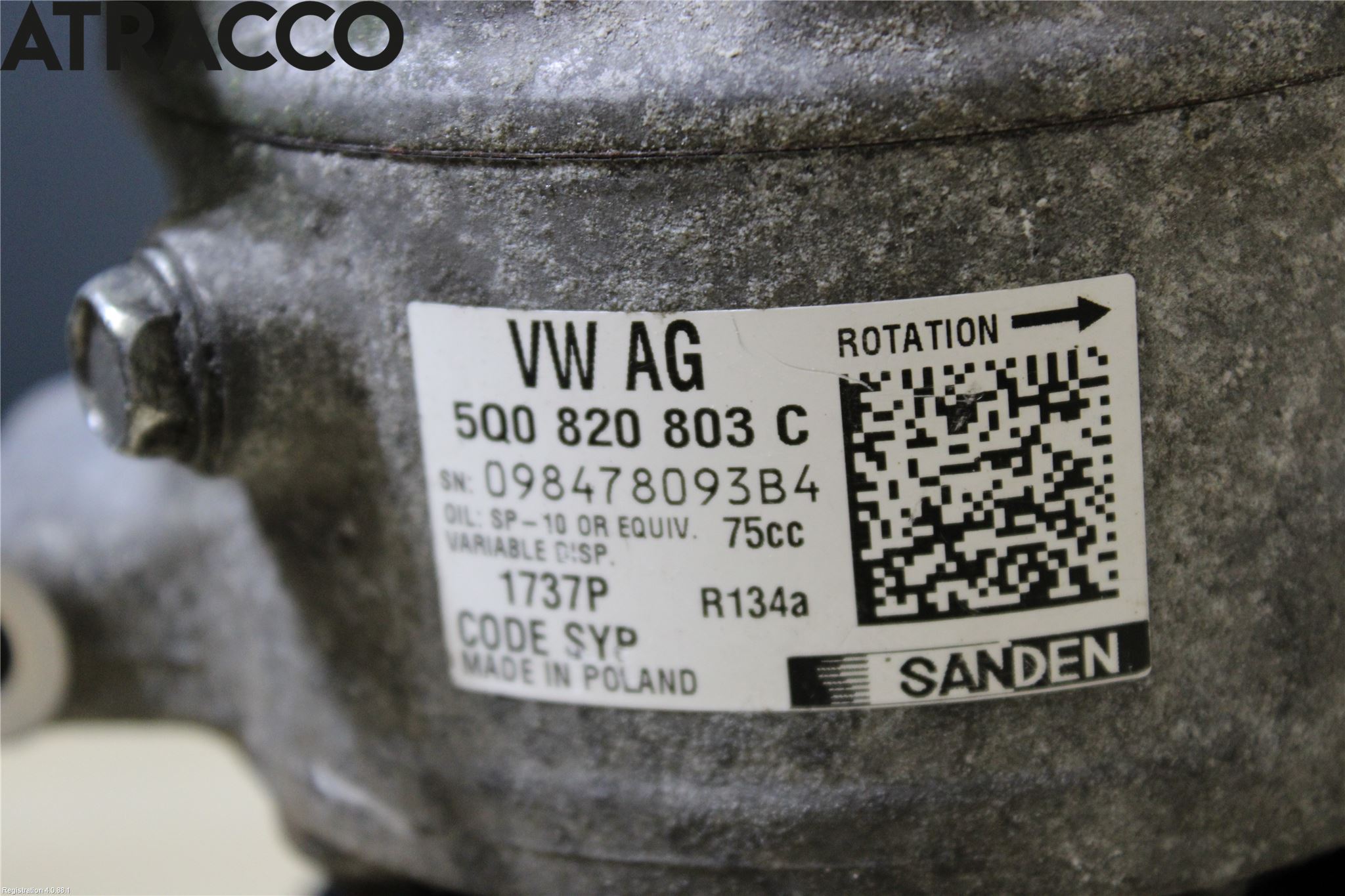 Audi A3/S3 05-13 Varme Ac Kompressor