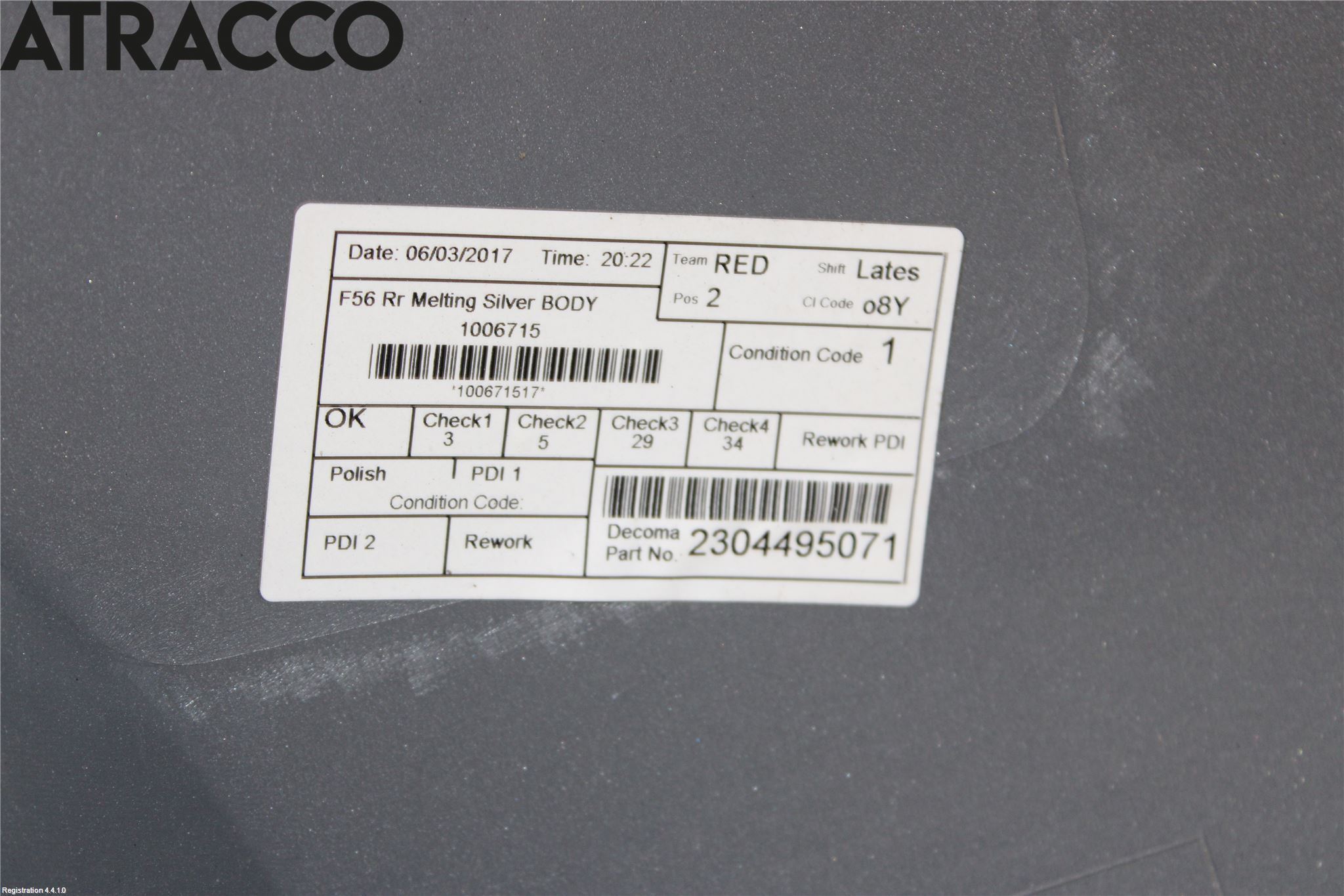 Mini ONE/COOPER 3DR F56 14-24 Støtfanger Bak