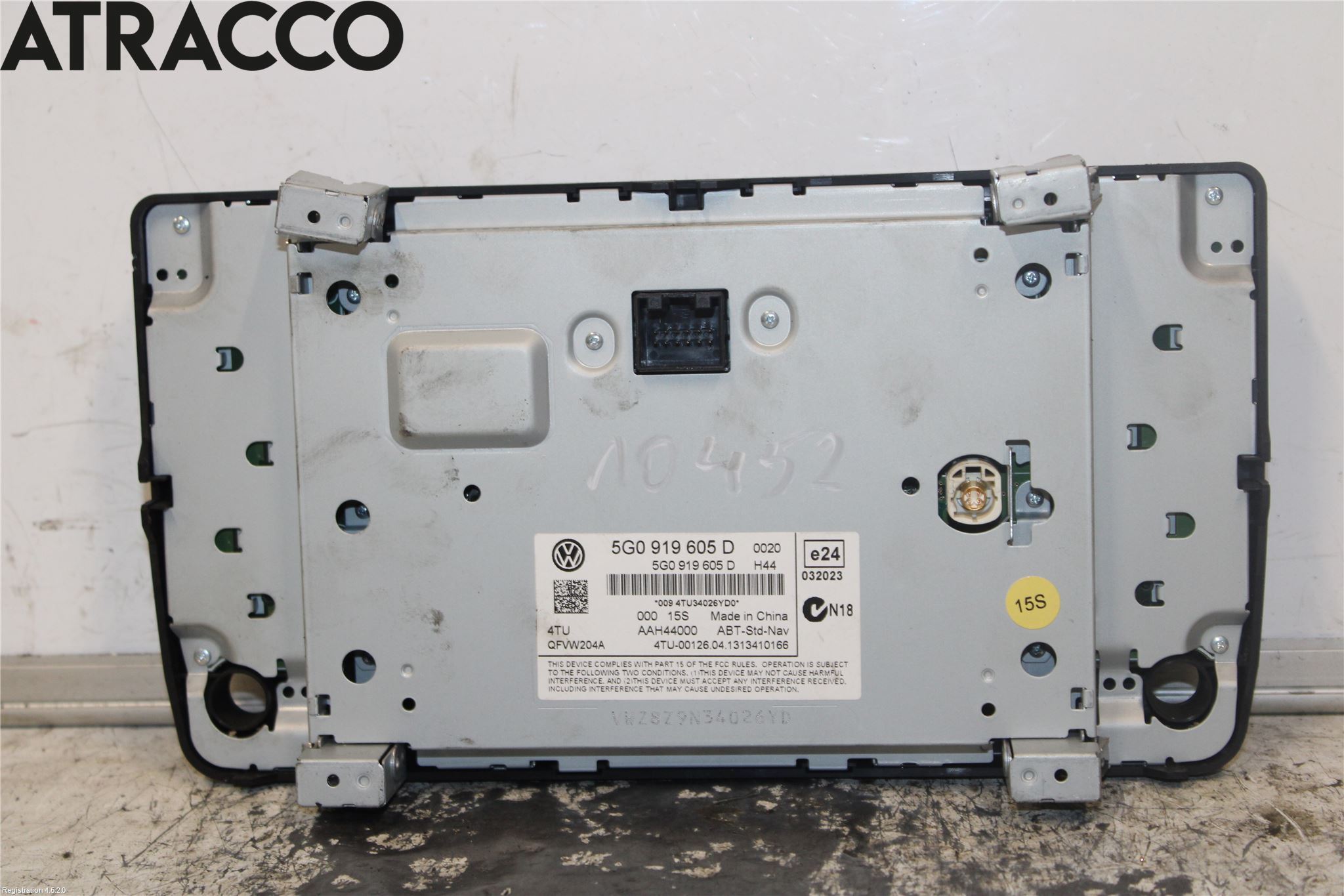 Volkswagen VW GOLF / E-GOLF VII 13-20 Multifunktionsdisplay