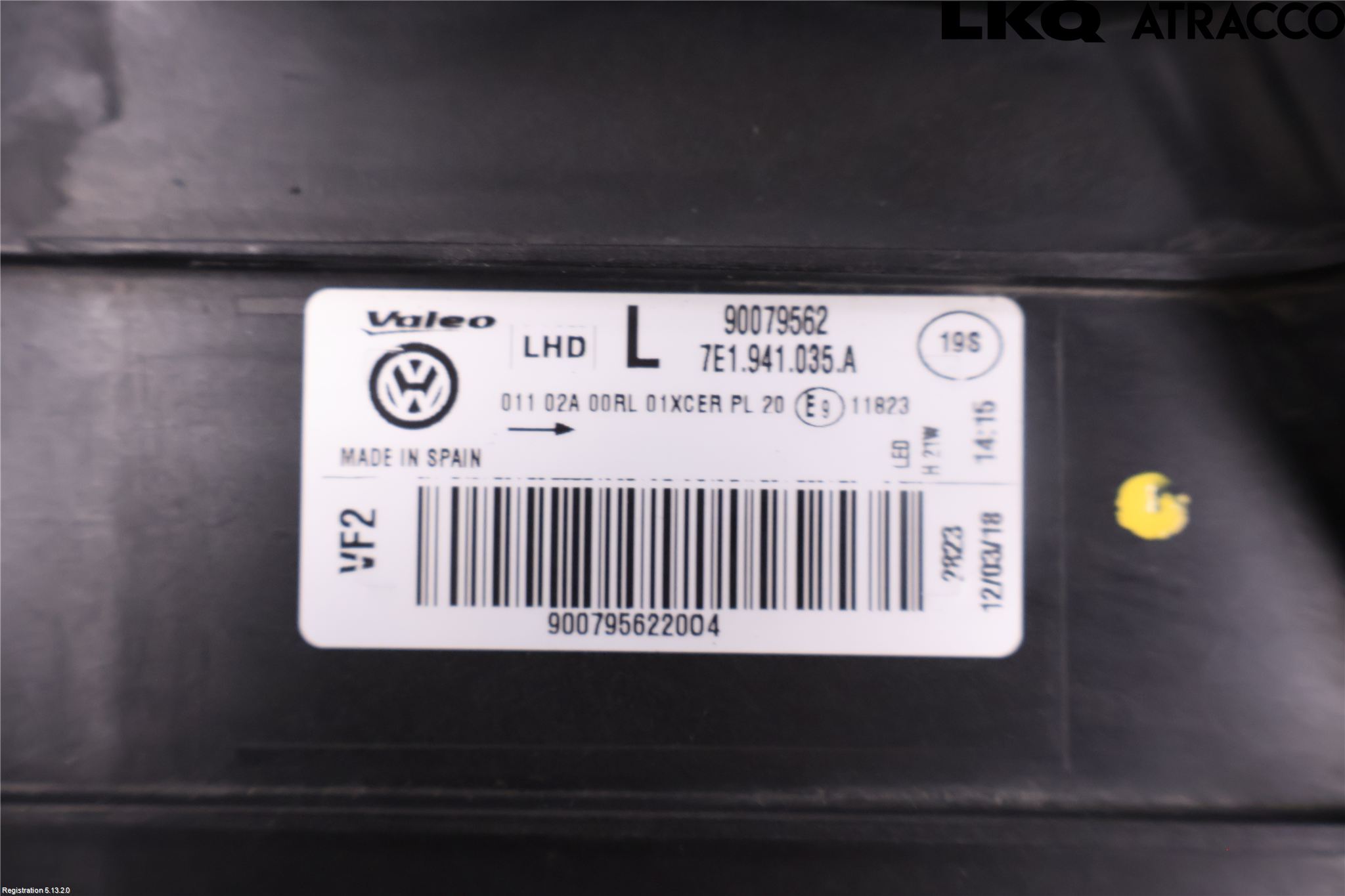 Volkswagen VW TRANSP/CARAVELLE (T6) 16-22 Frontlykt Venstre
